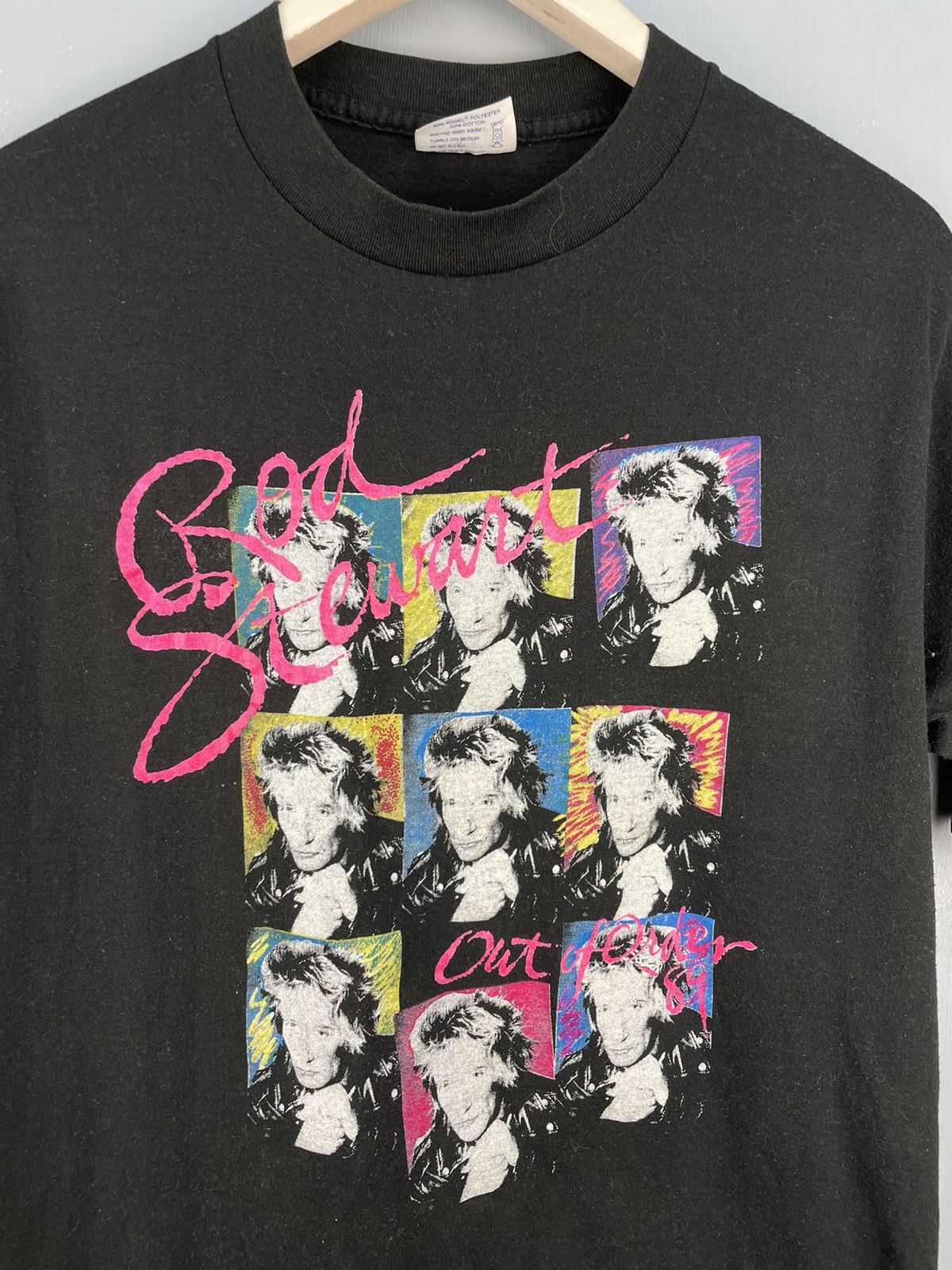 Band Tees Vintage 80s Rod Stewart out of order ‘89 tour band concert Size US M / EU 48-50 / 2 - 3 Thumbnail