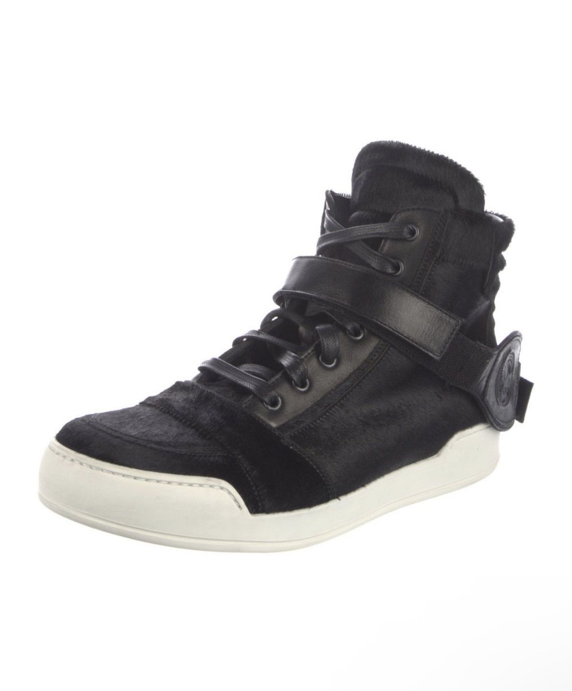 Balmain RARE BALMAIN BASKET DUNK Black Calf Hair Leather Sneaker Size US 10 / EU 43 - 2 Thumbnail