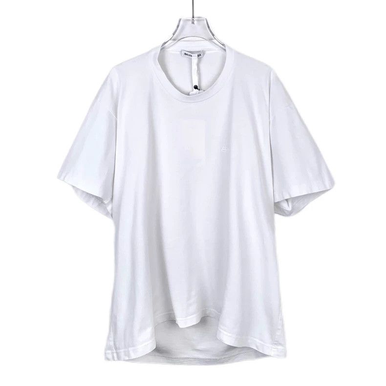 Balenciaga Balenciaga White logo embroidered crew neck cotton short s Size US M / EU 48-50 / 2 - 1 Thumbnail