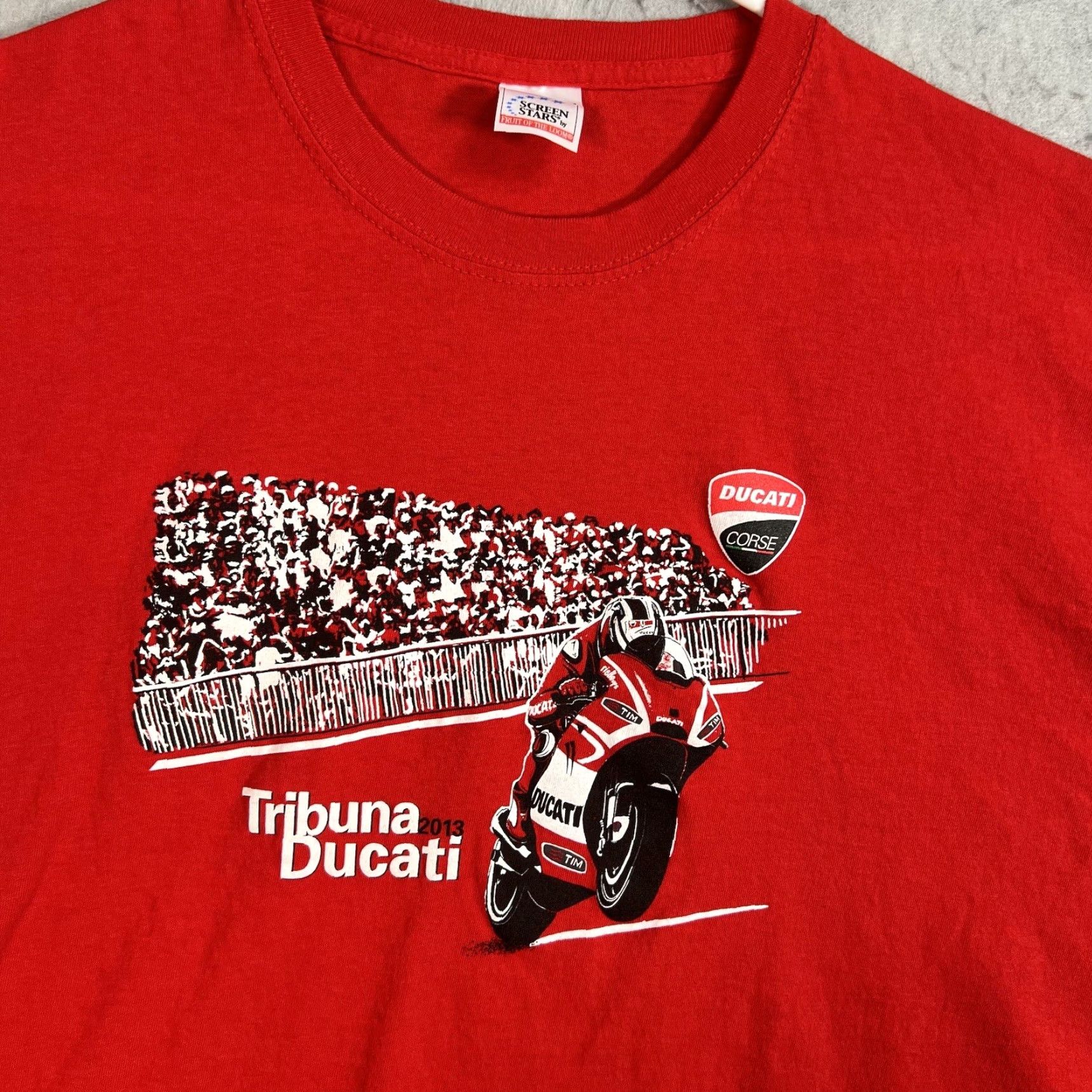 Vintage Ducati Corse Motorcycle Racing Shirt Adult 2XL Red Mens XXL 2013 Tribuna Size US XXL / EU 58 / 5 - 5 Thumbnail