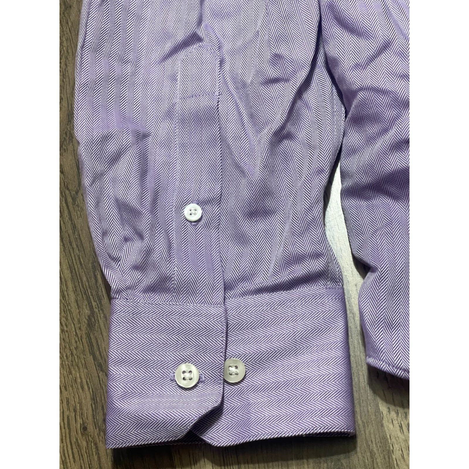 Liz Claiborne Claiborne Shirt Mens Size 17 36/37 Purple Button Up Slim Fit No Iron Shirt Size US XL / EU 56 / 4 - 5 Thumbnail