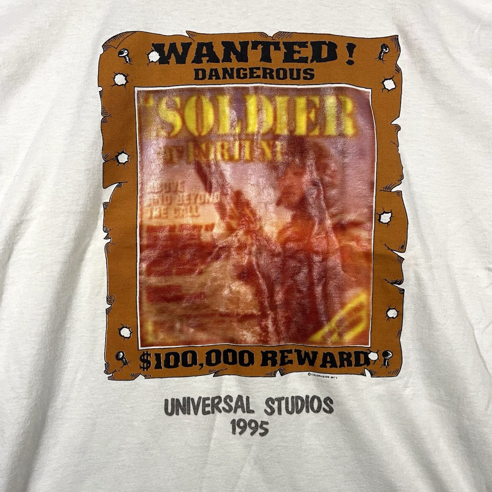 Vintage VINTAGE 1995 Universal Studios Wanted Poster Mens T-Shirt L White Stitch Short Sleeve Large Single Stitched Size US L / EU 52-54 / 3 - 2 Thumbnail