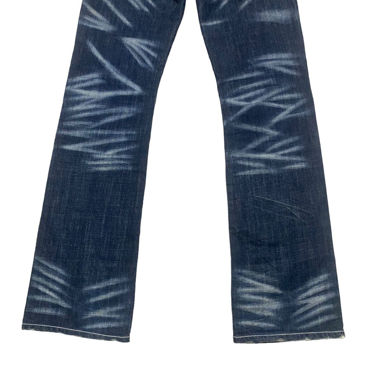 Japanese Brand ARMY OF NO Whisker Denim Flare Jeans Size US 30 / EU 46 - 12 Thumbnail