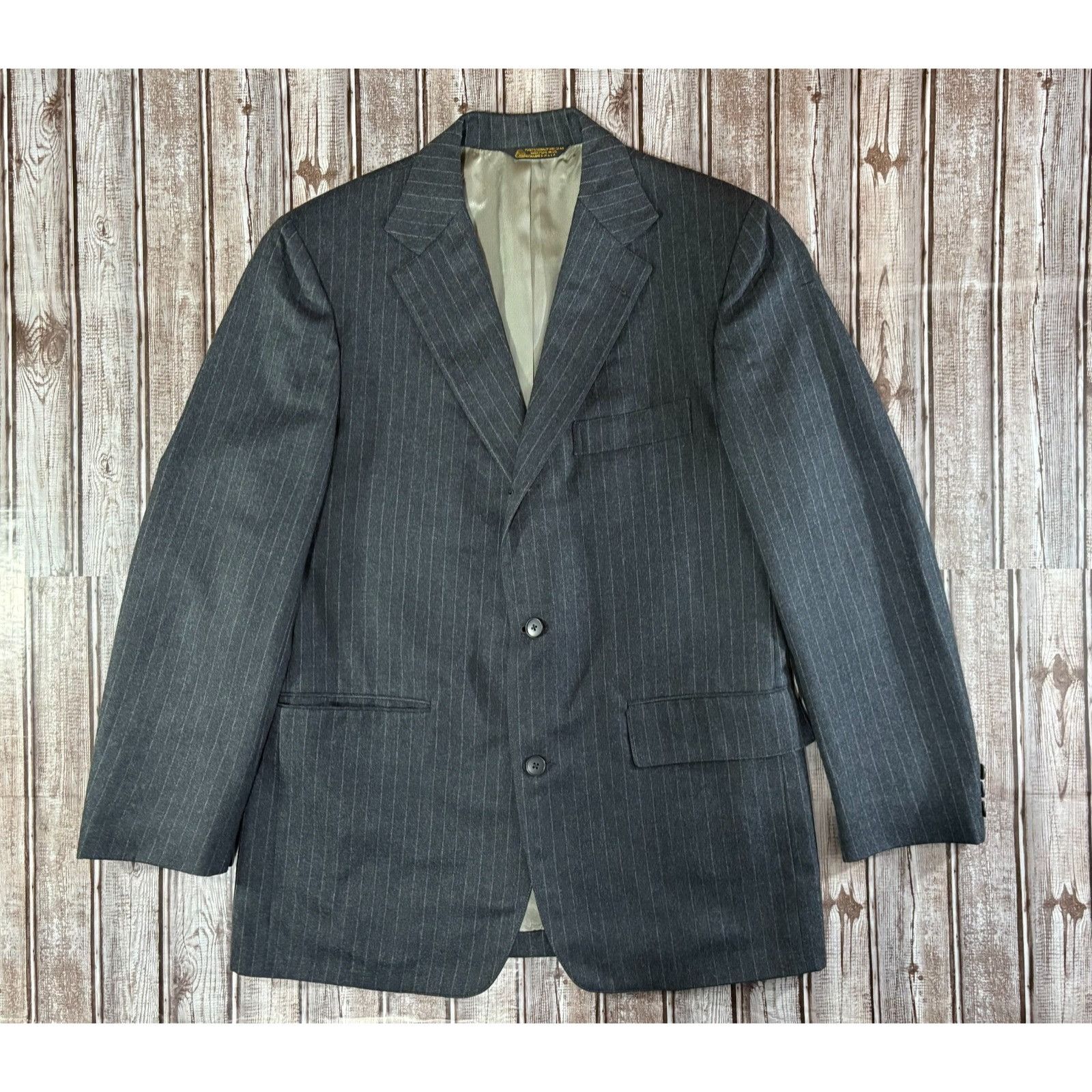 J. Press J Press chalk stripe wool blazer size 40 color dark grey vin Size 40R - 1 Thumbnail
