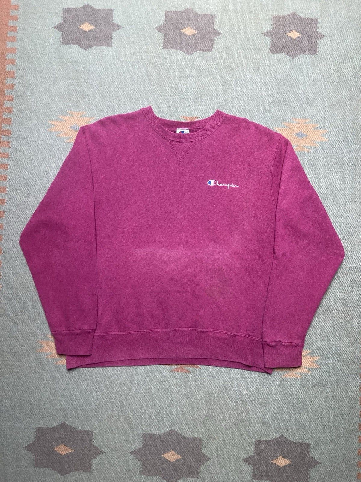 Champion × Vintage 90s crewneck sweatshirt champion blank made USA codeine XL Size US XL / EU 56 / 4 - 1 Thumbnail