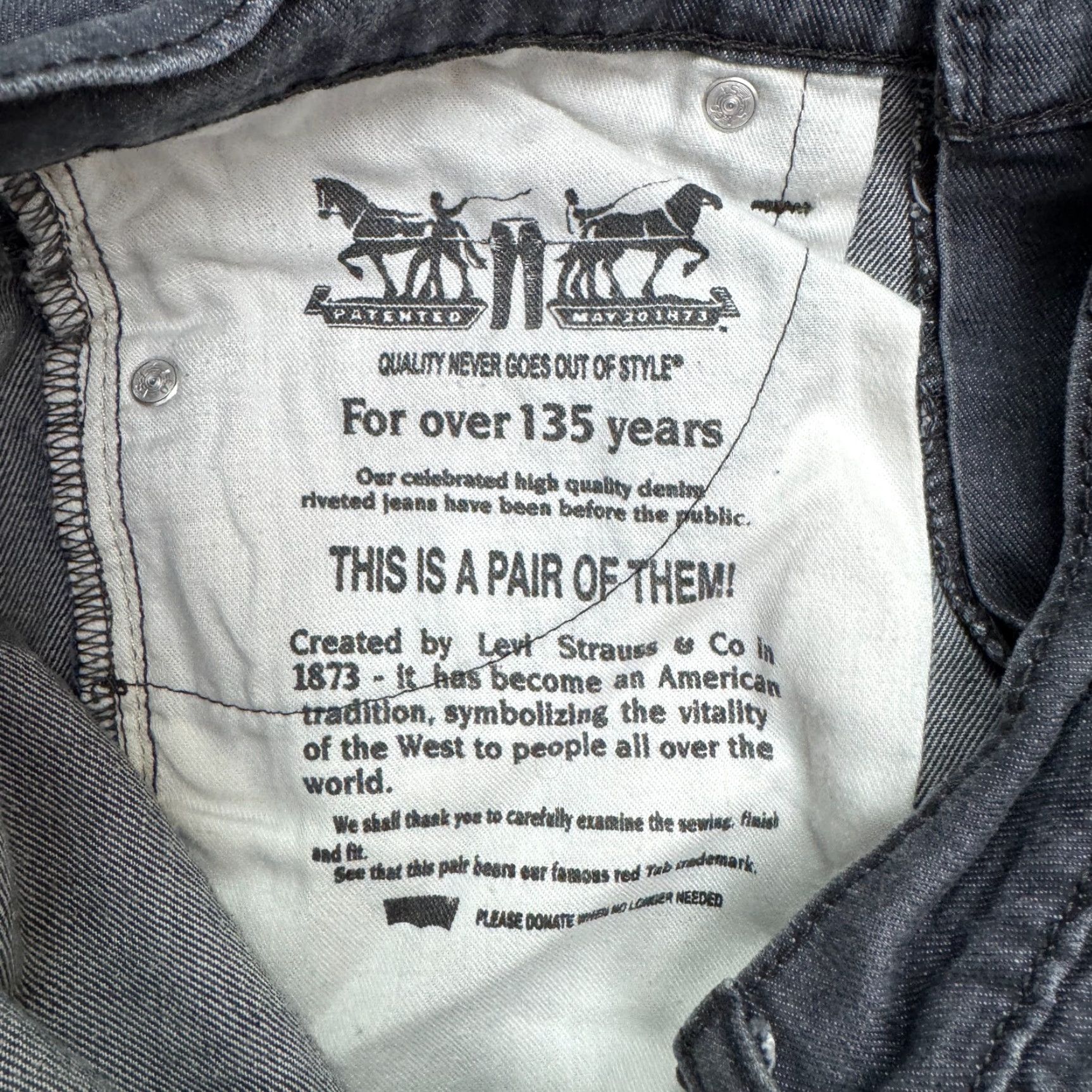 Levi's Levi's 511 Slim Fit Denim Jeans Mens 30x30 Gray Charcoal Wash Straight Leg Casual Streetwear USA 5-Pocket Design Size US 30 / EU 46 - 6 Thumbnail