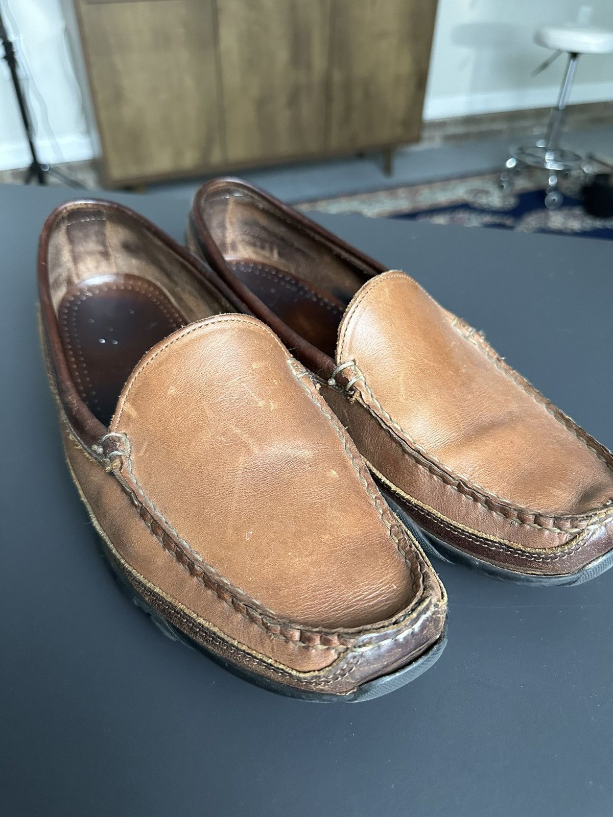 Allen Edmonds Boulder Loafers Slip on Driving Shoes Size US 11 / EU 44 - 3 Thumbnail