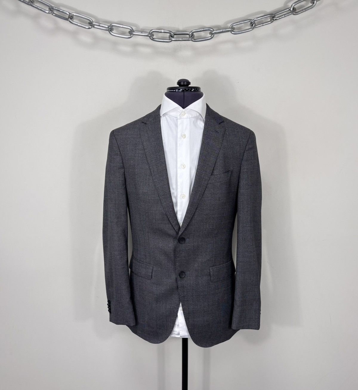 Hugo Boss Hugo Boss Men’s Grey Drago Super 120 Wool Blazer Jacket Size 38R - 1 Thumbnail