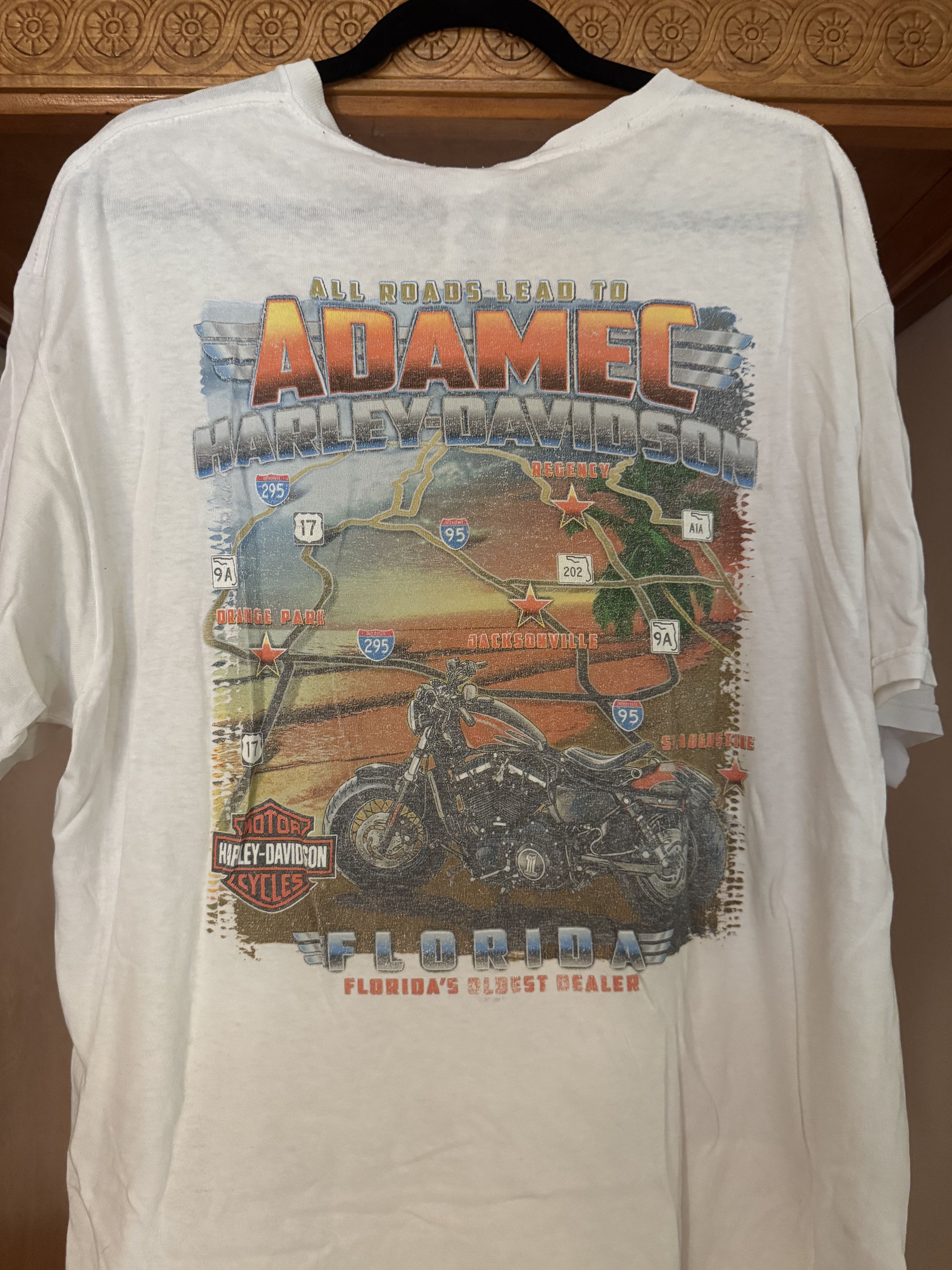 Harley Davidson Vintage Harley Davidson Florida T Shirt Size US XL / EU 56 / 4 - 7 Thumbnail