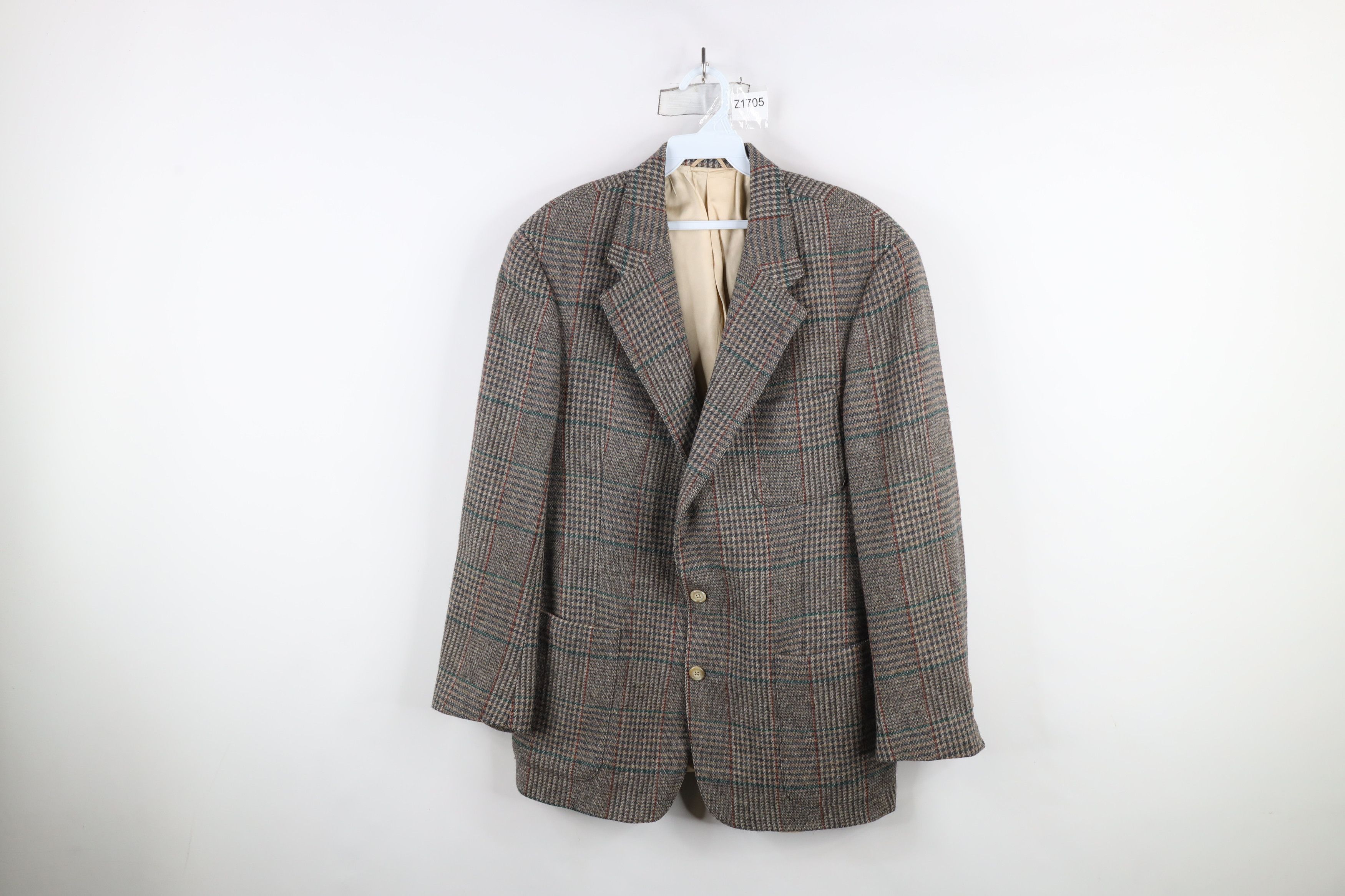 Vintage Vintage 70s Streetwear Houndstooth Plaid Blazer Jacket USA Size US XL / EU 56 / 4 - 1 Thumbnail