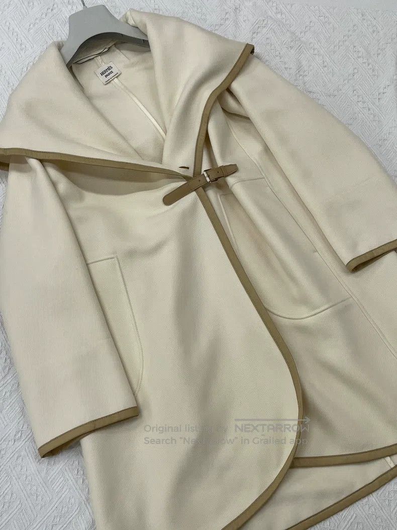 Hermes Hermes White Patch Leather Coat Jacket Size XS / US 0-2 / IT 36-38 - 2 Thumbnail
