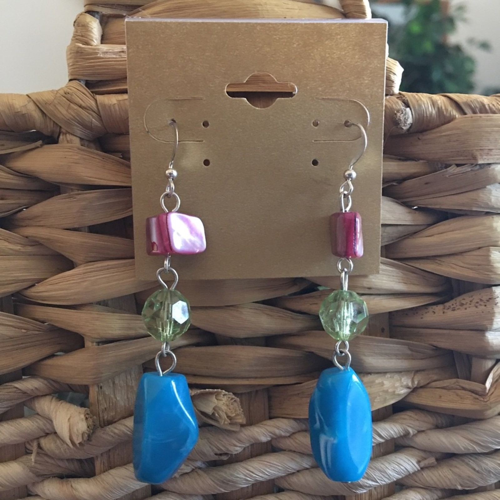 Jewelry Boho Style Multi Tone/material Drop Earrings in Blue, Women's