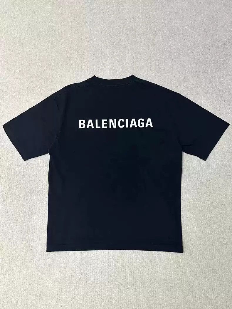 Balenciaga 22ss front and back logo short sleeved T-shirt