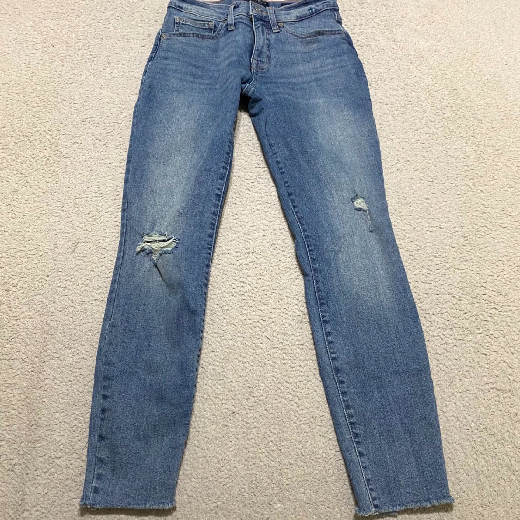 Lucky Brand Lucky Brand Jeans Womens 4 Blue Denim Medium Wash Ava Skinny Distressed Jeans Size 27" / US 4 / IT 40 - 2 Thumbnail