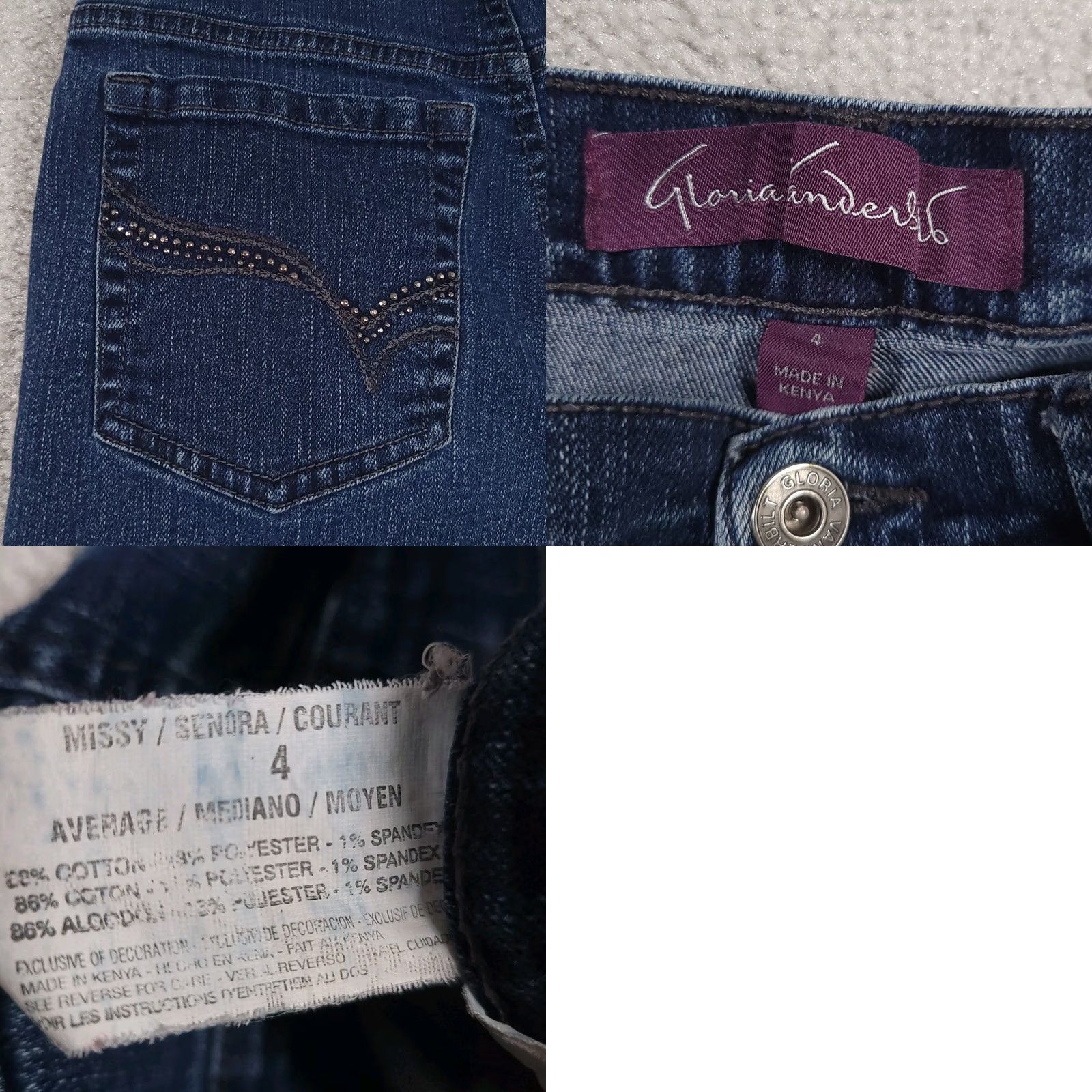 Gloria Vanderbilt Gloria Vanderbilt Jeans Women's 4 Blue Mid-Rise Straight Leg Stretch Demim Jeans? Size 27" / US 4 / IT 40 - 9 Thumbnail