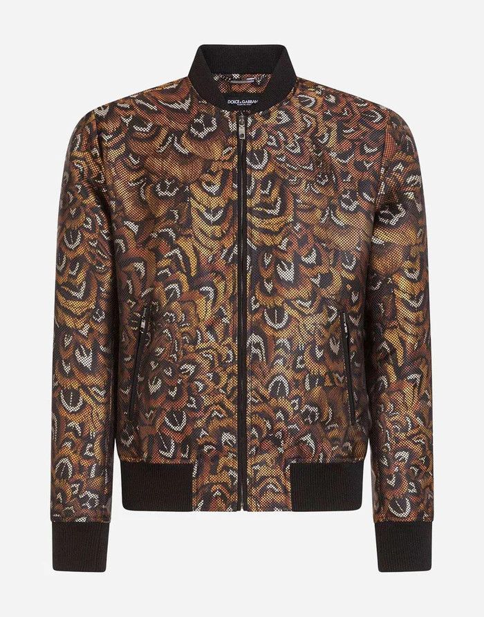 Dolce & Gabbana o1y0125 Canvas Bomber Jacket in Multicolor Size US M / EU 48-50 / 2 - 1 Thumbnail