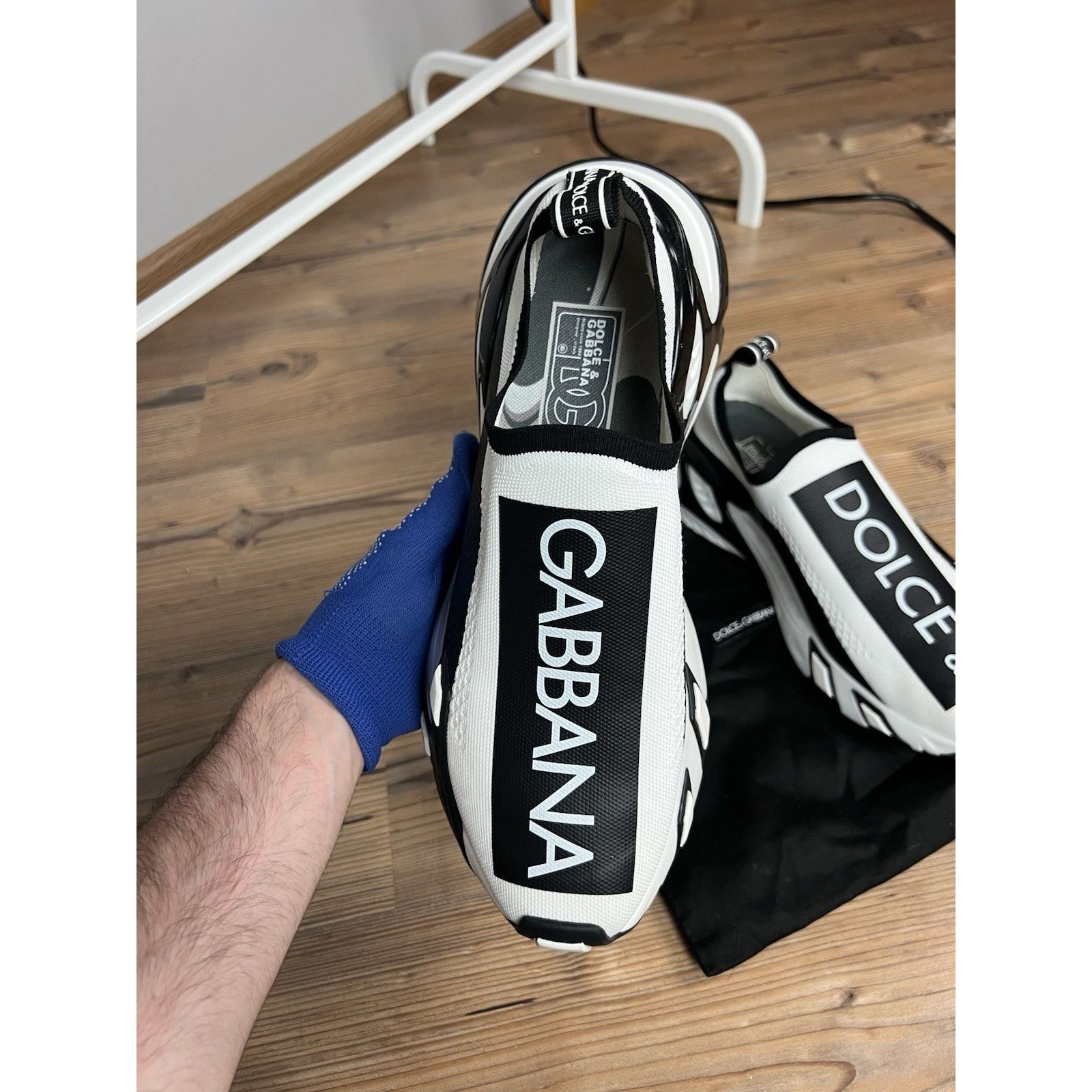 Dolce & Gabbana MINT! Dolce&Gabbana Stretch Mesh Fast White Sneakers Size 44 Size US 10.5 / EU 43-44 - 5 Thumbnail