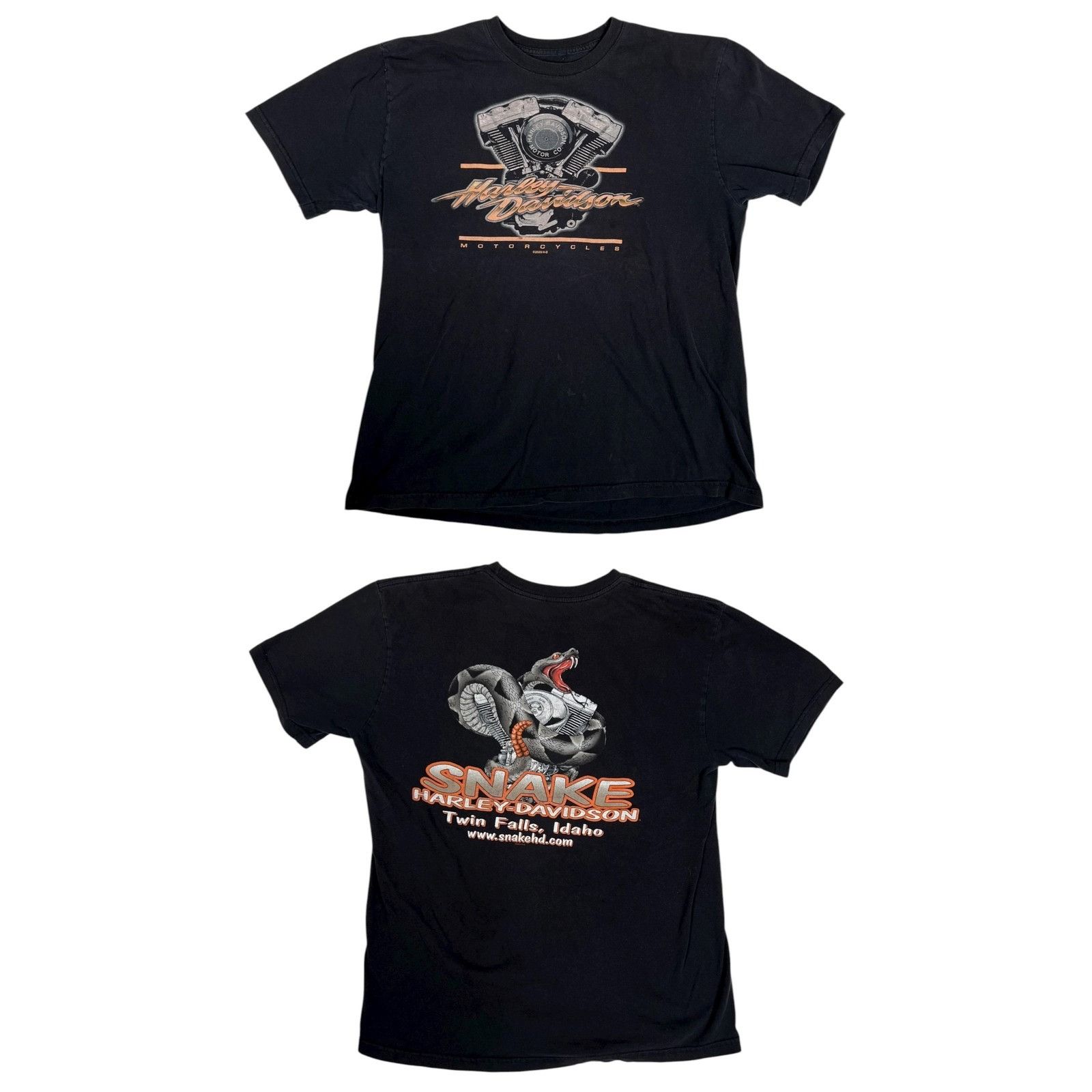 Harley Davidson Vintage Harley-Davidson T-Shirt Mens Large Snake Twin Falls Size US L / EU 52-54 / 3 - 1 Thumbnail