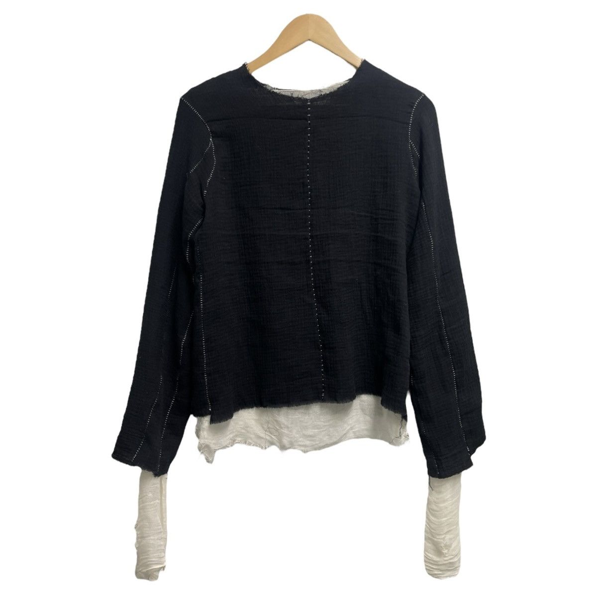 Designer Thaimai layered overlock stitch Longsleeve Size US S / EU 44-46 / 1 - 1 Thumbnail
