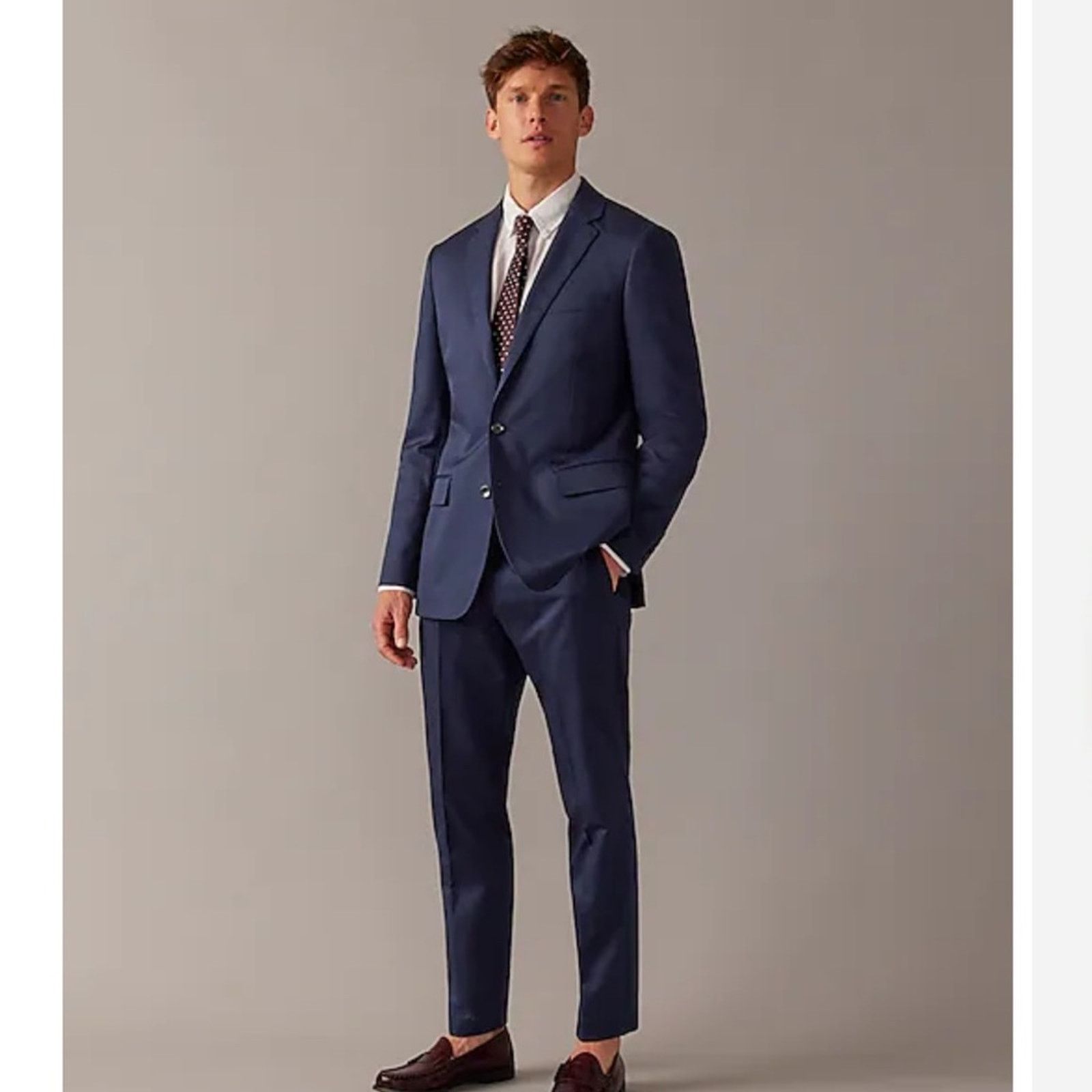 J.Crew J. Crew Navy Ludlow Slim Fit Italian Chino Jacket Size 40R - 13 Thumbnail