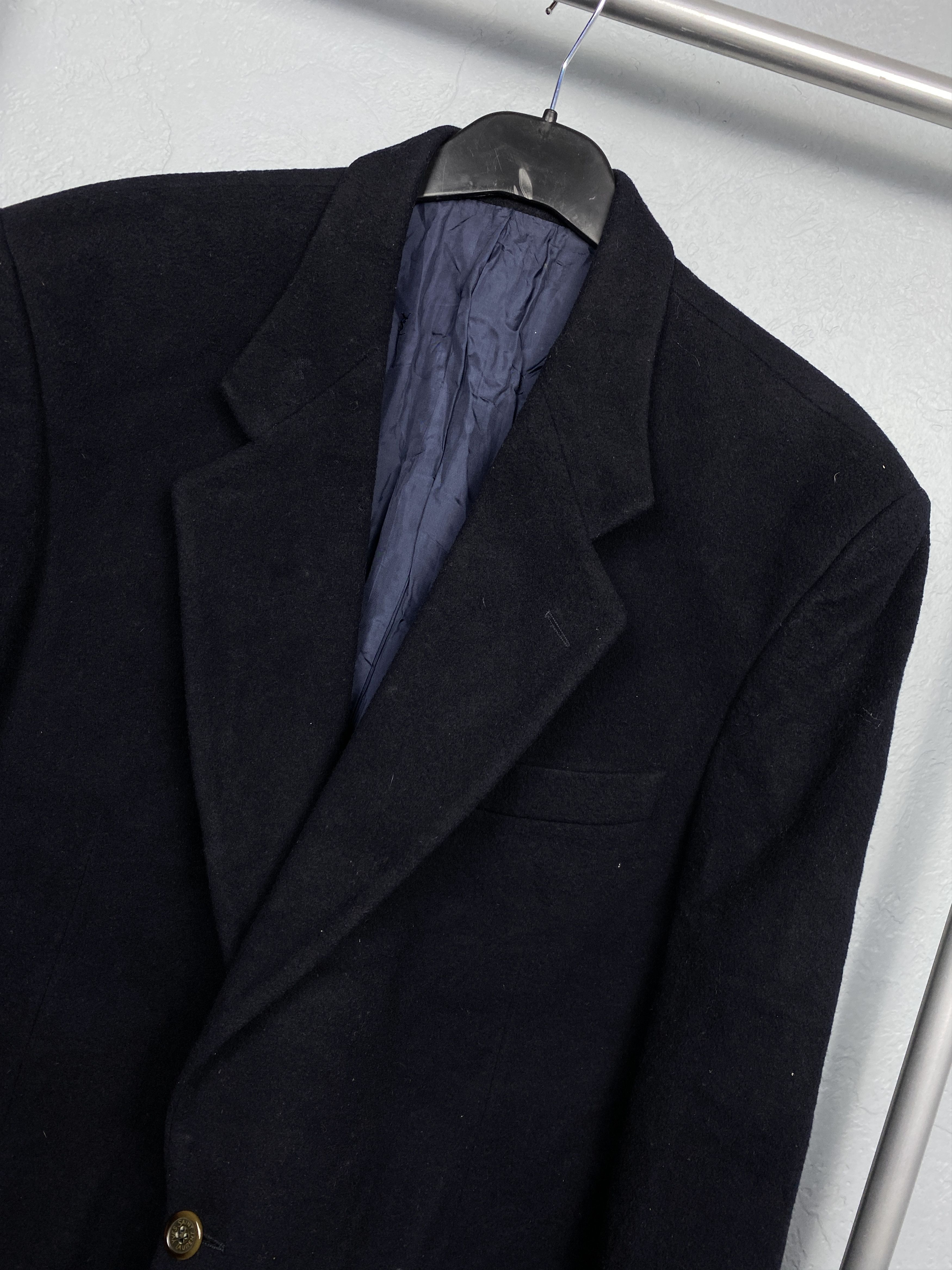 Vintage Yves Saint Laurent 90s Vintage Wool Blazer Jacket YSL Coat Size US L / EU 52-54 / 3 - 2 Thumbnail