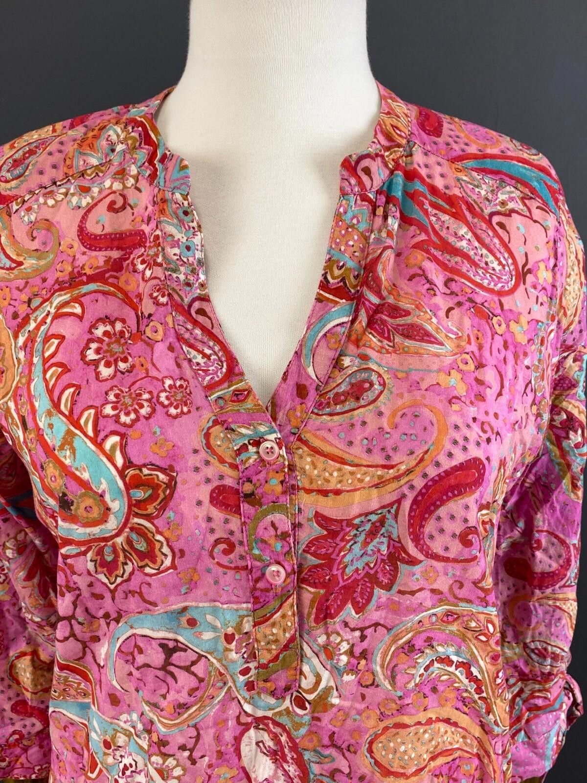 Designer Emily Van Den Bergh Multicolor Paisley Shirt Sz 36 / S Size M / US 6-8 / IT 42-44 - 4 Thumbnail