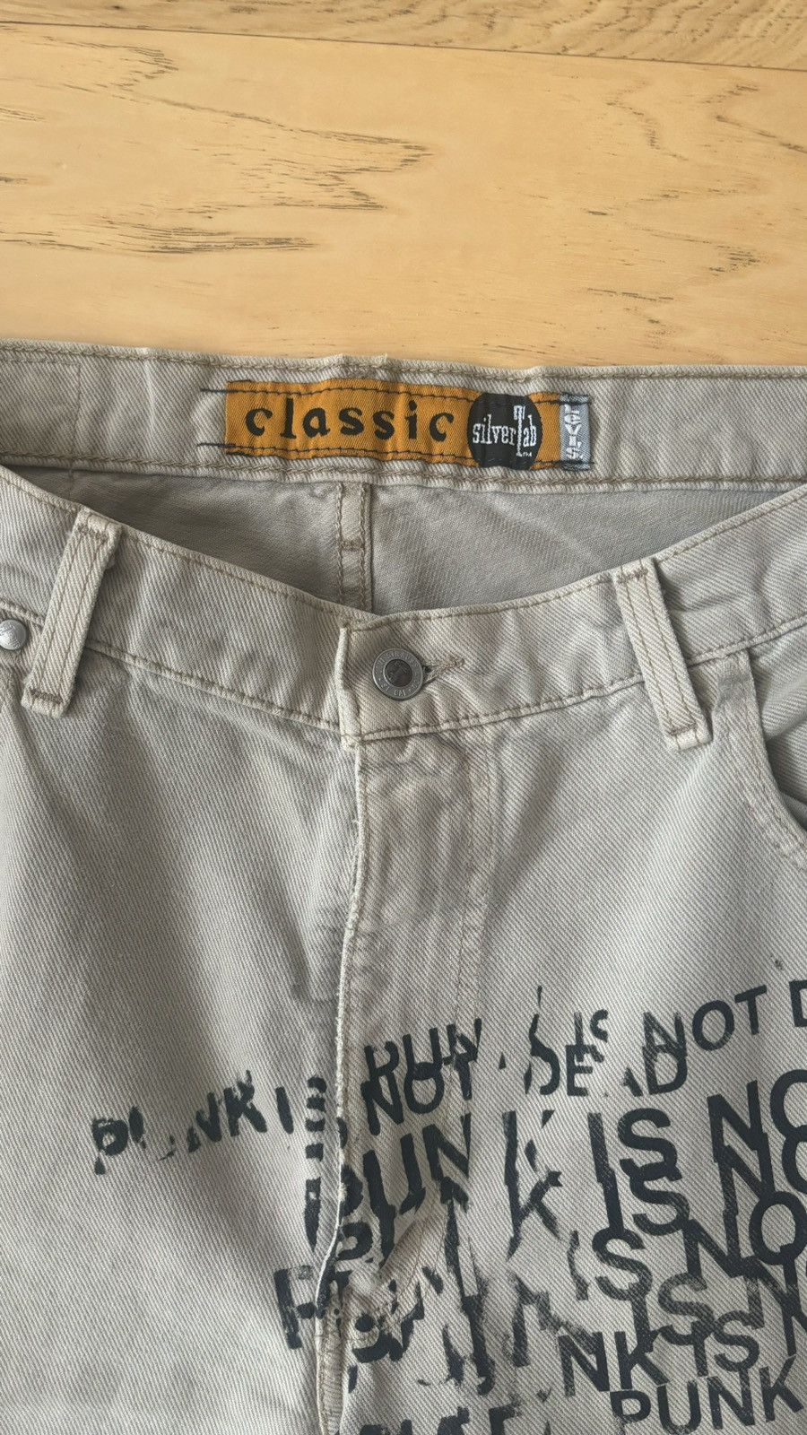Levi's Dasyori “PUNK IS NOT DEAD” 1/1 Levi’s Silvertab Denim Size US 34 / EU 50 - 3 Thumbnail