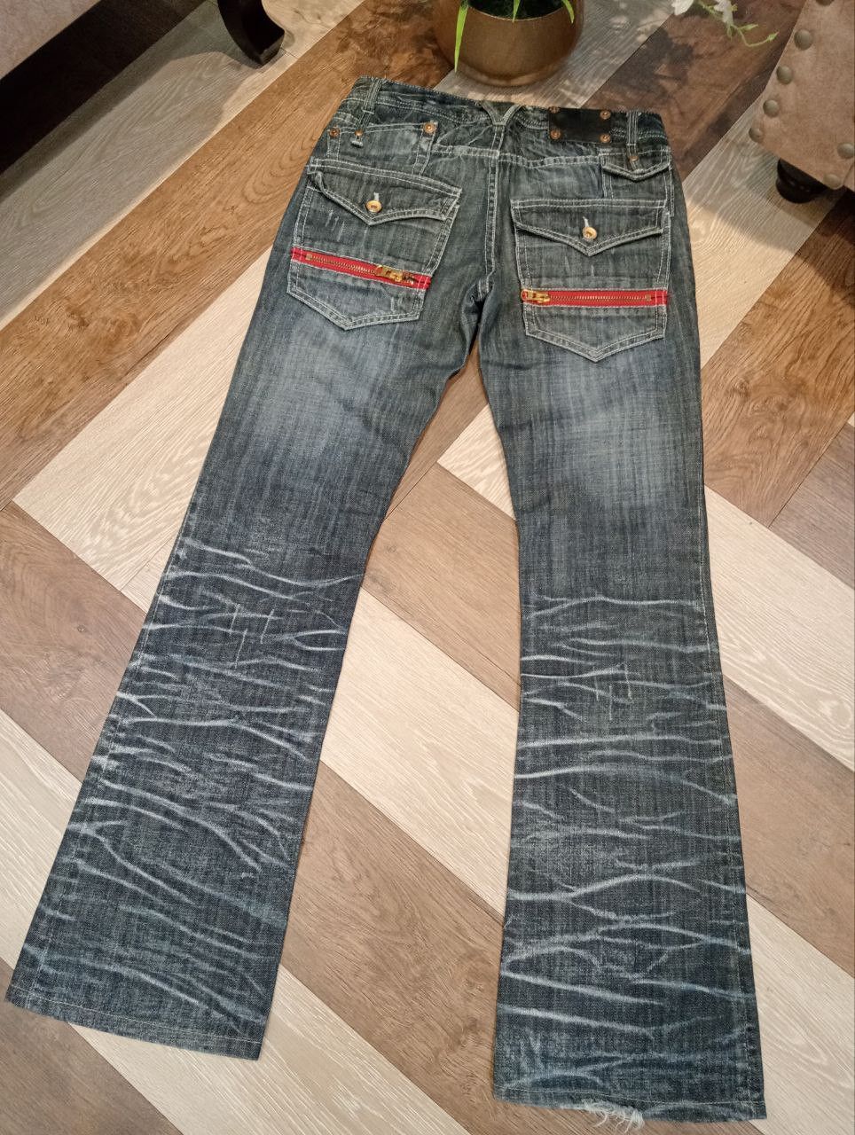 semanticdesign SEMANTIC DESIGN JAPAN RARE DISTRESSED LOOK FLARED JEANS Size US 30 / EU 46 - 8 Thumbnail