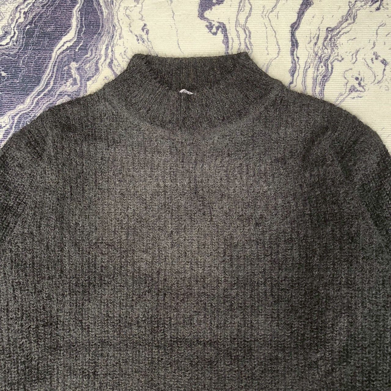 T by Alexander Wang T by Alexander Wang Fuzzy Rib Knit Mock Neck Sweater Size XS / US 0-2 / IT 36-38 - 2 Thumbnail