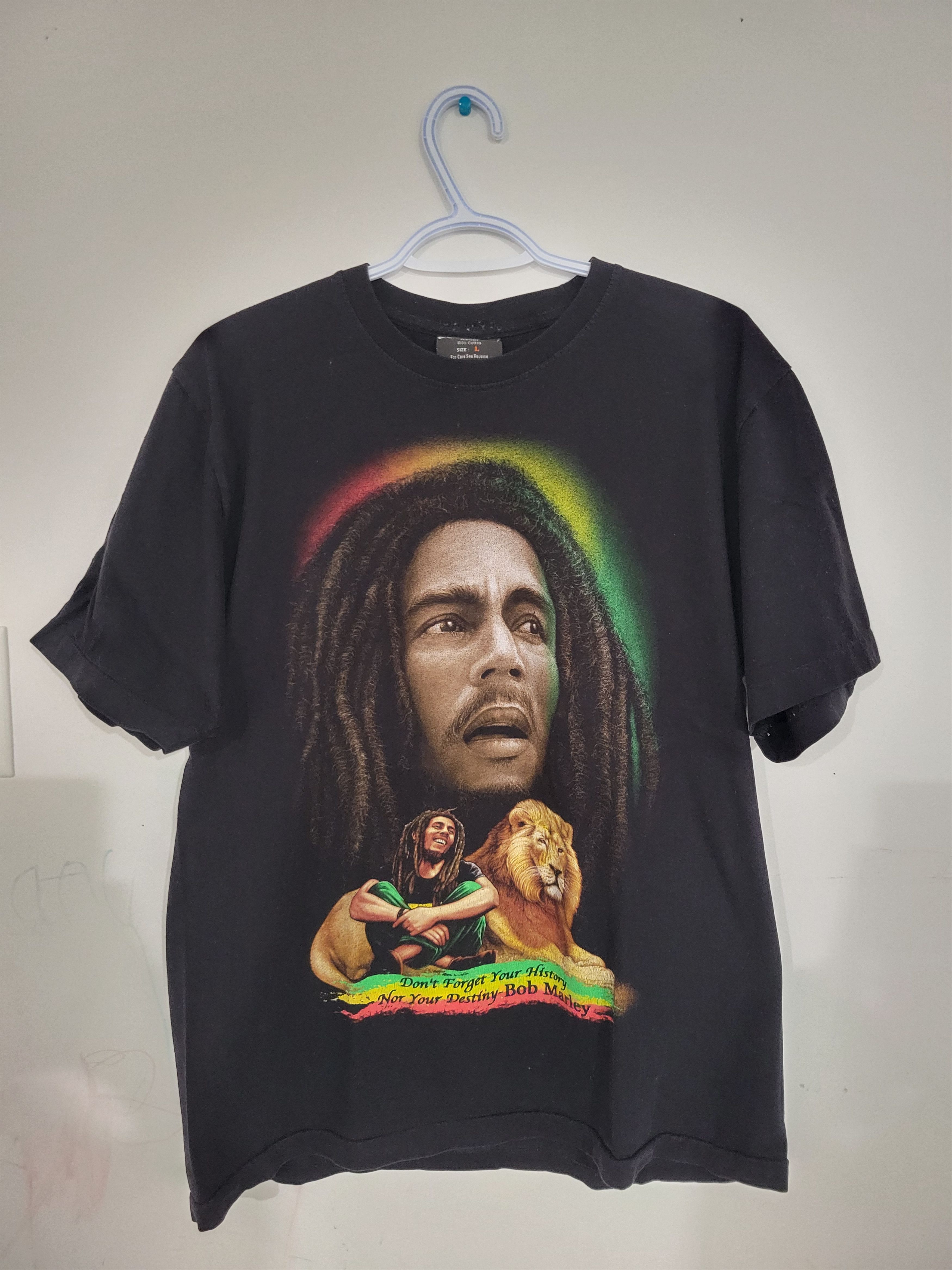 Bob Marley Mens Bob Marley dont forget your history Jay's Rock- Size L Size US L / EU 52-54 / 3 - 1 Thumbnail