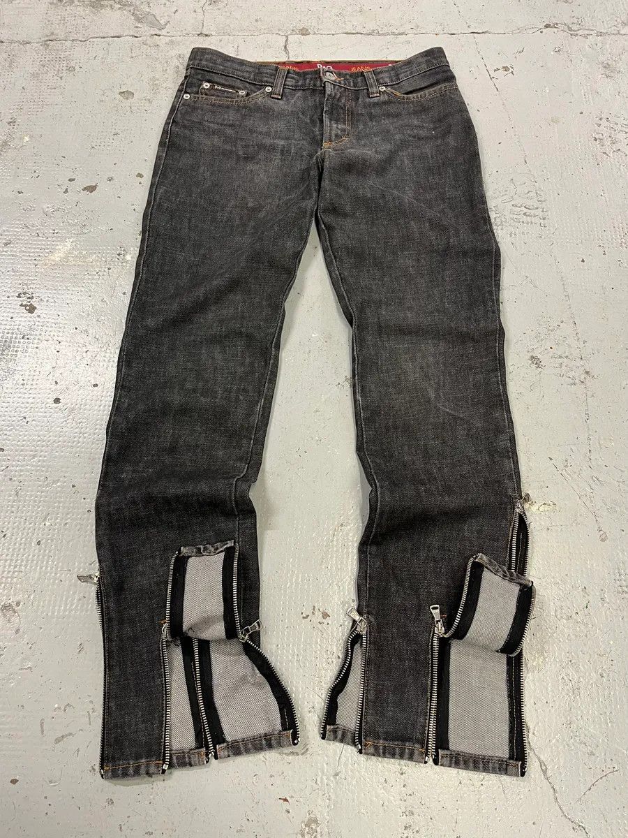 Dolce & Gabbana AW2003 Dolce & Gabbana Multi Zips Grey Jeans Size 27" / US 4 / IT 40 - 1 Thumbnail