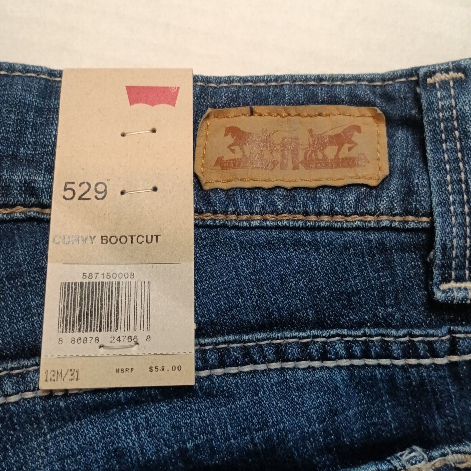 Levi's Levi's 529 Jeans Women's 12 M / 31x32 Curvy Bootcut Blue Size 34" / US 12 / IT 48 - 2 Thumbnail