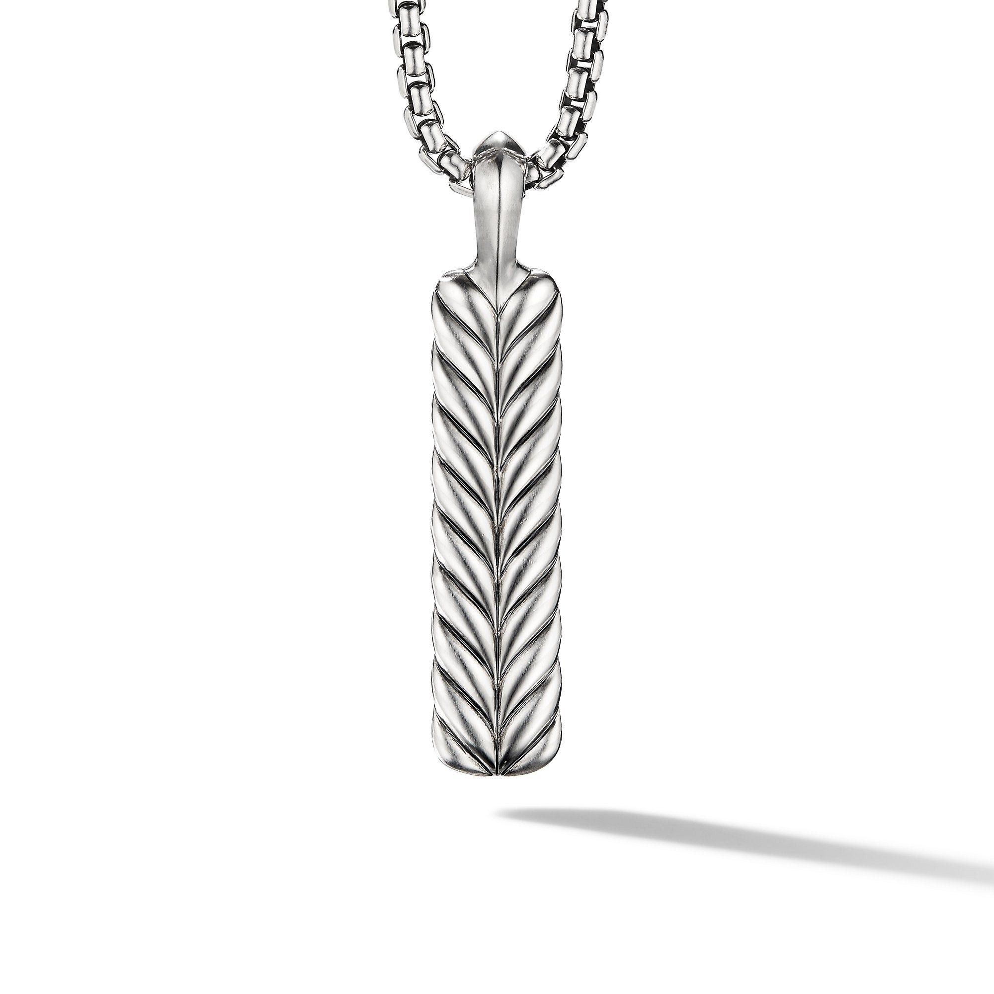 David Yurman o1w1db10526 D25493M /Size 8/Chevron Ingot Tag in Silver Size ONE SIZE - 1 Thumbnail