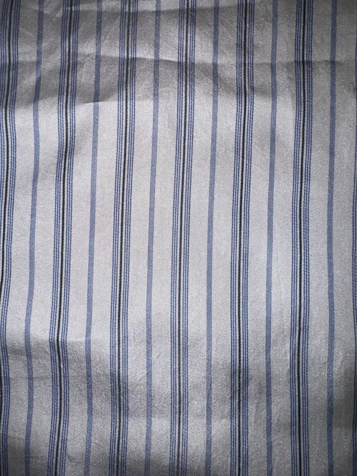 6397 6397 Silver and Blue Striped Silk Pants Size 26" / US 2 / IT 38 - 4 Thumbnail