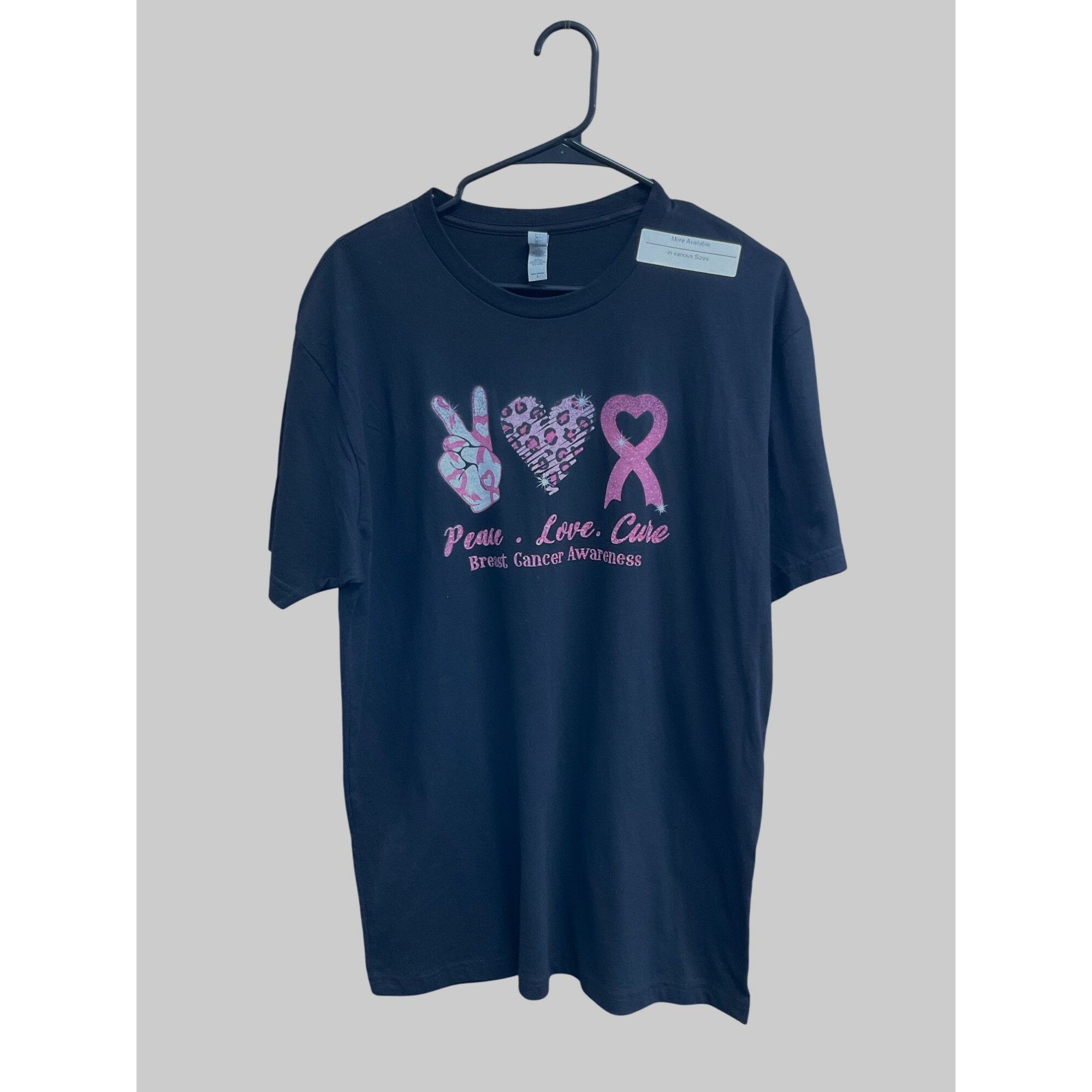 Other Squishy Faces - Peace Love Cure Breast Cancer Awareness Larg Size L / US 10 / IT 46 - 1 Thumbnail