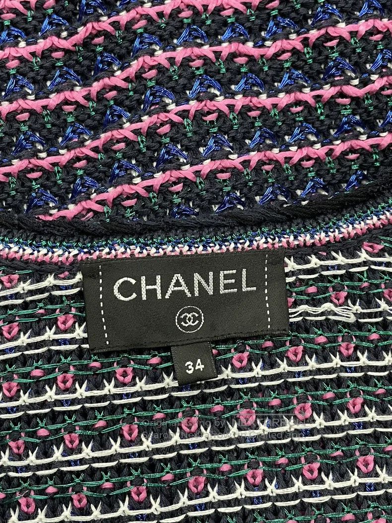 Chanel Chanel Purple knitted striped cardigan coat Size XXS / US 00 / IT 34 - 3 Thumbnail