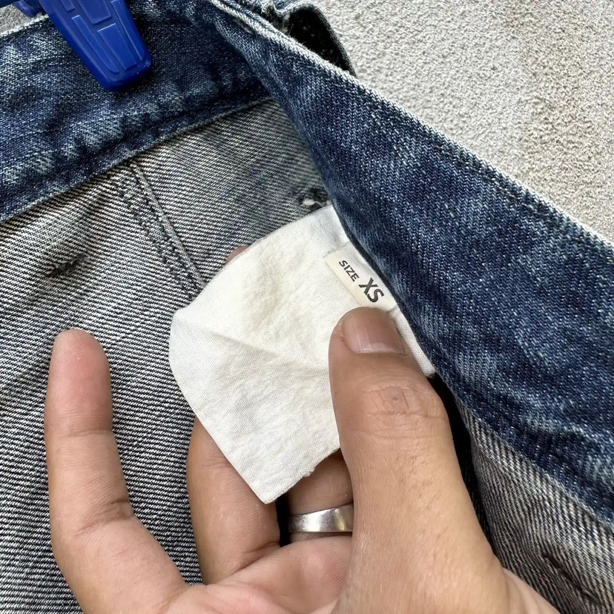 American Apparel SICKS 💥AMERICANA JEANS VINTAGE DENIM BLUE WASH BAKER PANTS Size US 27 - 10 Thumbnail
