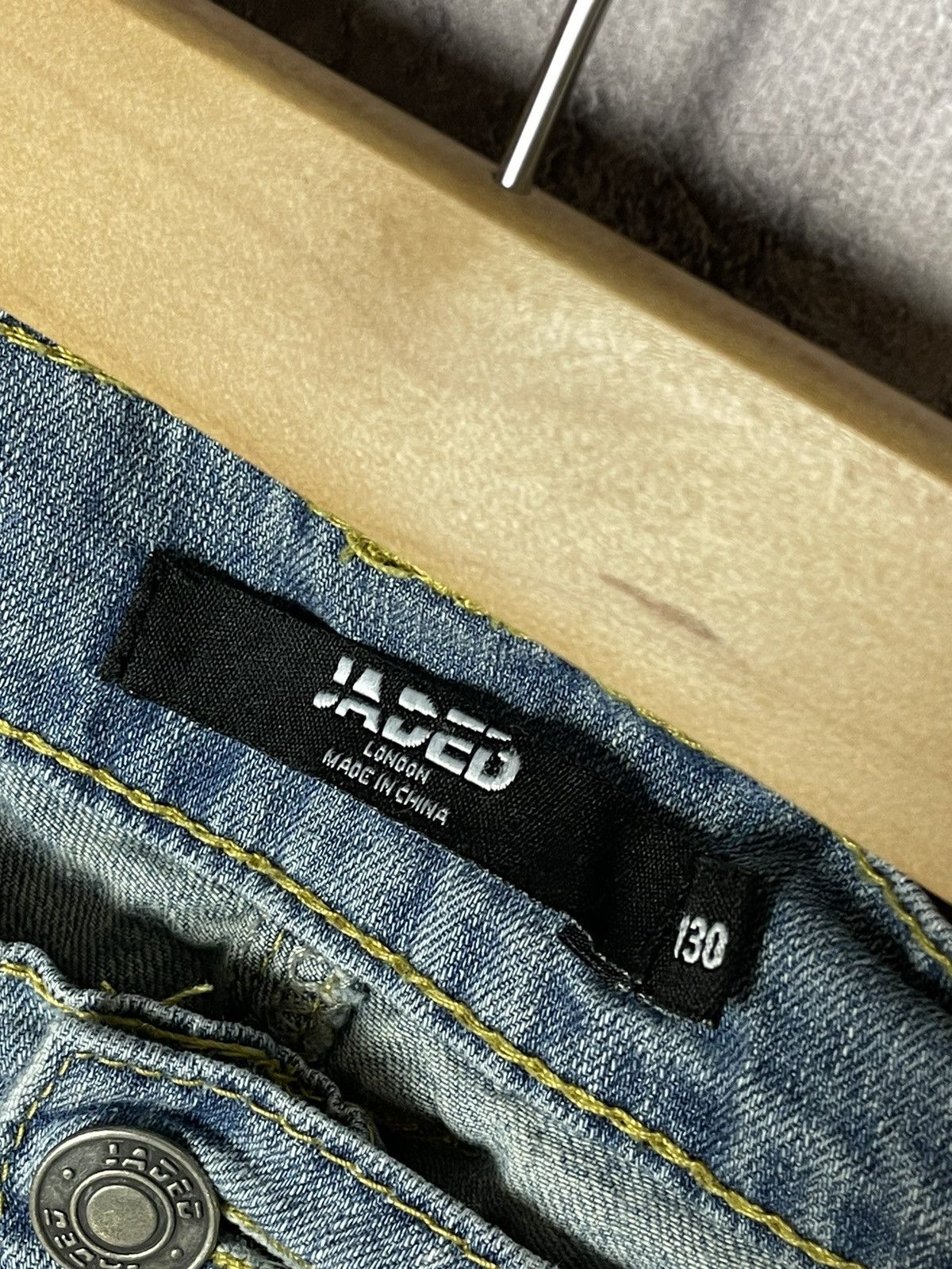 Jaded London × Vintage Sandblast Monster Cargo Denim Baggy Washed Denim Jeans Size US 30 / EU 46 - 11 Thumbnail