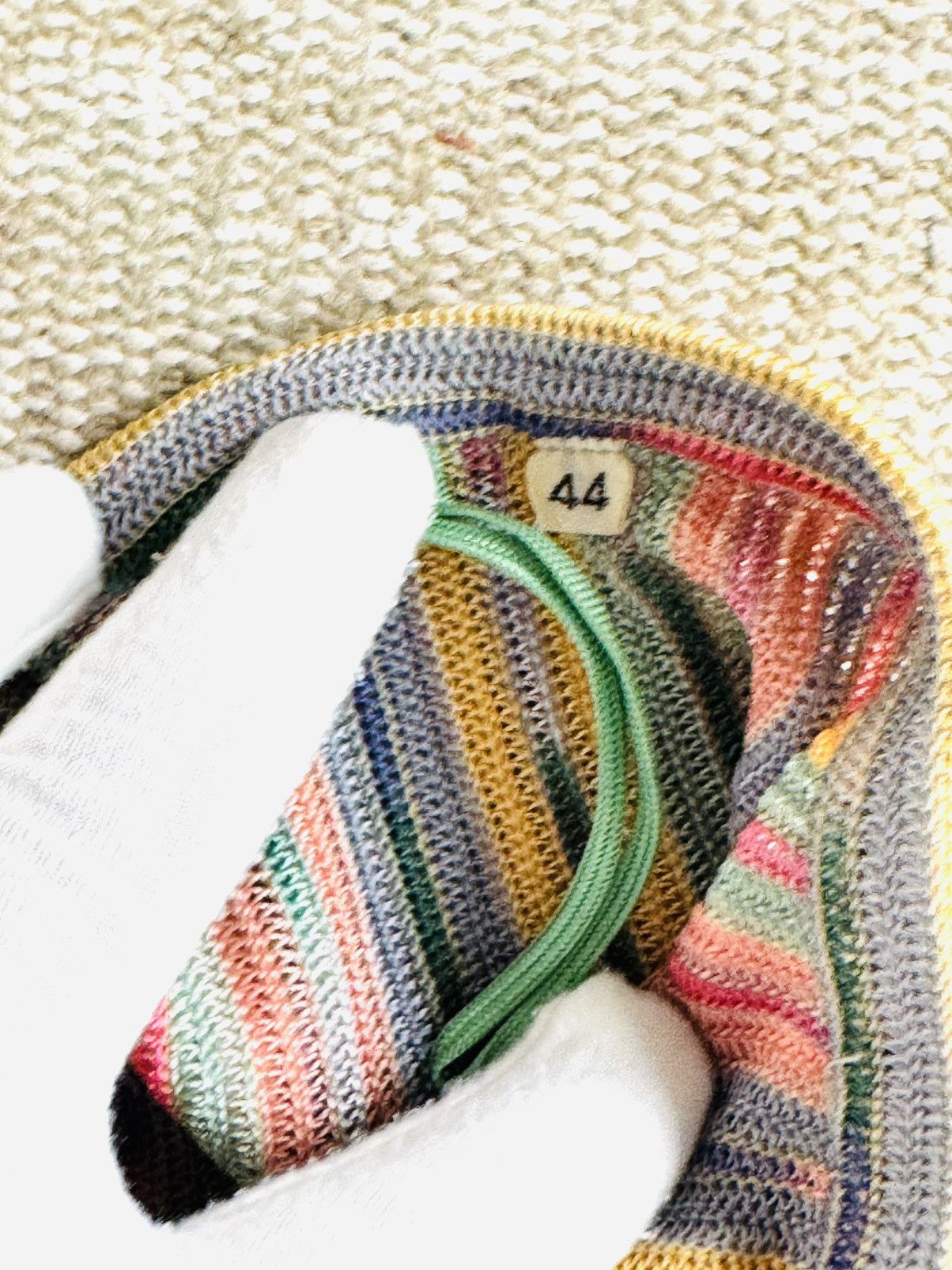Missoni × Vintage Vintage Missoni knit midi skirt button down sz 44 multi wrap Size 30" / US 8 / IT 44 - 10 Thumbnail