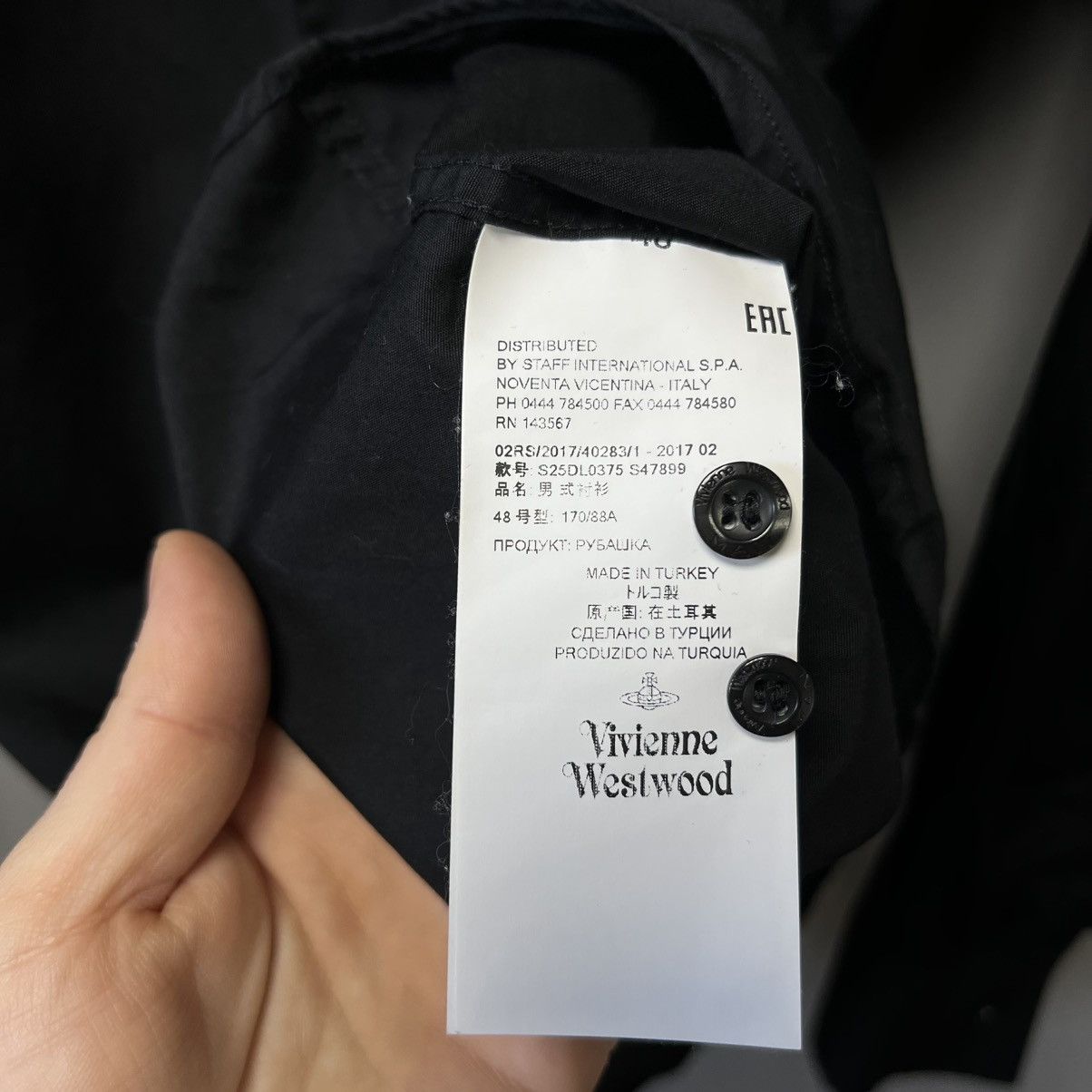 Vivienne Westwood Vivienne Westwood Button Shirt Black L/S Men’s Size US M / EU 48-50 / 2 - 12 Thumbnail