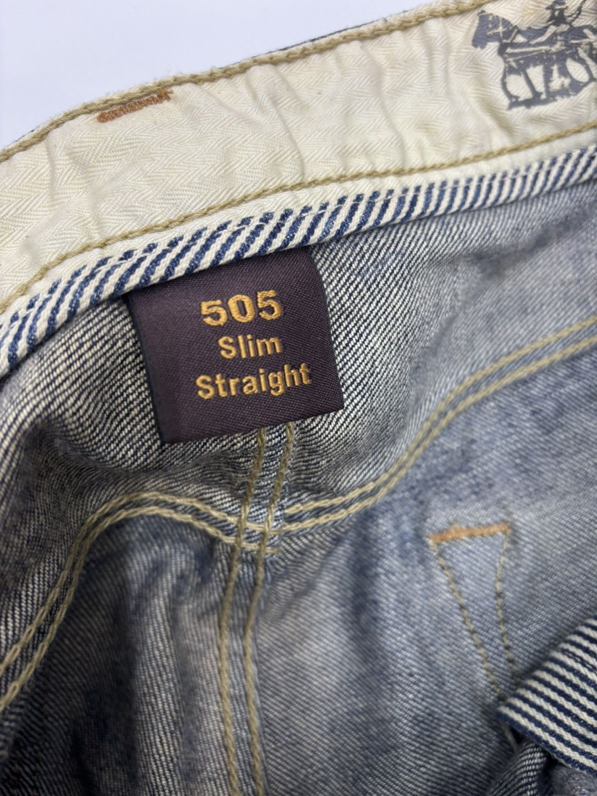 If Six Was Nine × Levi's 💥Insane💥90s Style Levis 505 Slim Straight Jean Distressed Size US 32 / EU 48 - 12 Thumbnail