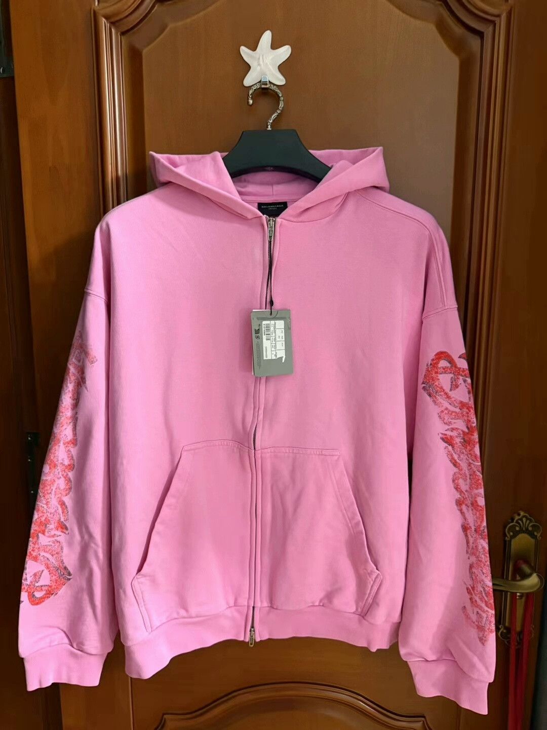 Balenciaga Balenciaga Flame Logo Pink Long Sleeve Jacket S Size US S / EU 44-46 / 1 - 1 Thumbnail