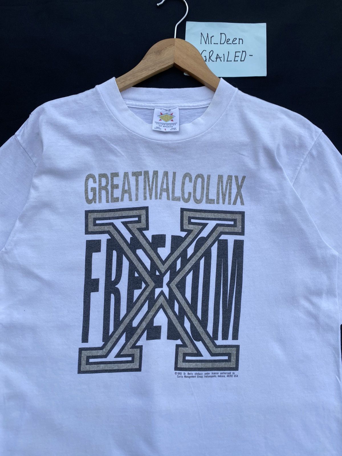 Vintage Rare Vintage Great Malcolmx Freedom US Sports Tshirt Size US L / EU 52-54 / 3 - 6 Thumbnail