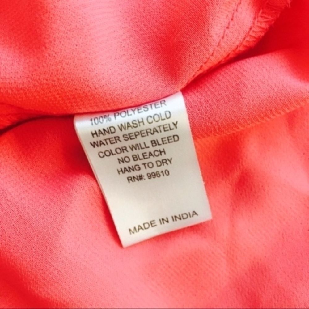 Other Tramp Coral Sleeveless High-Low Button Down Blouse | Size S Size S / US 4 / IT 40 - 4 Thumbnail