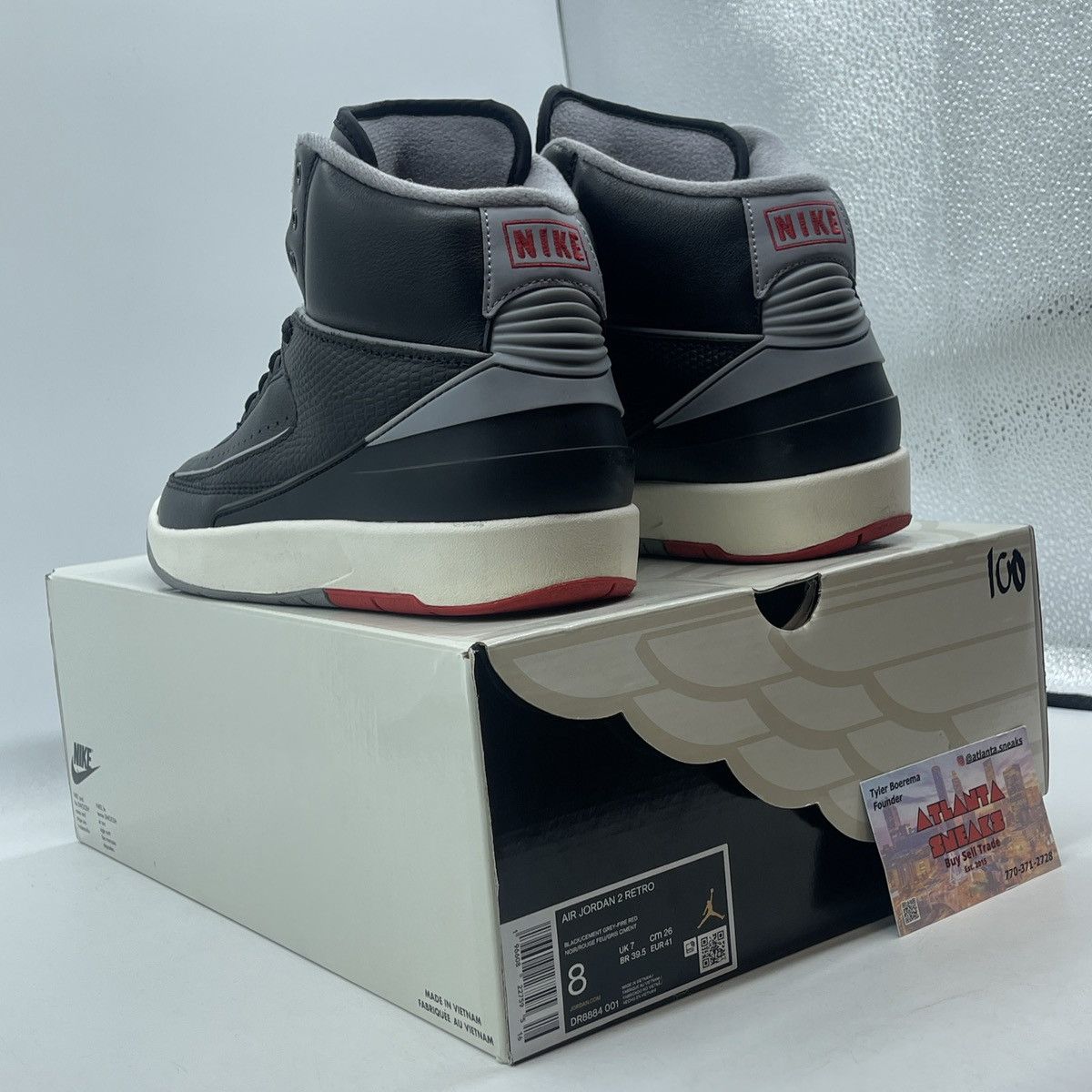 Jordan Brand Air Jordan 2 black cement Size US 8 / EU 41 - 4 Thumbnail
