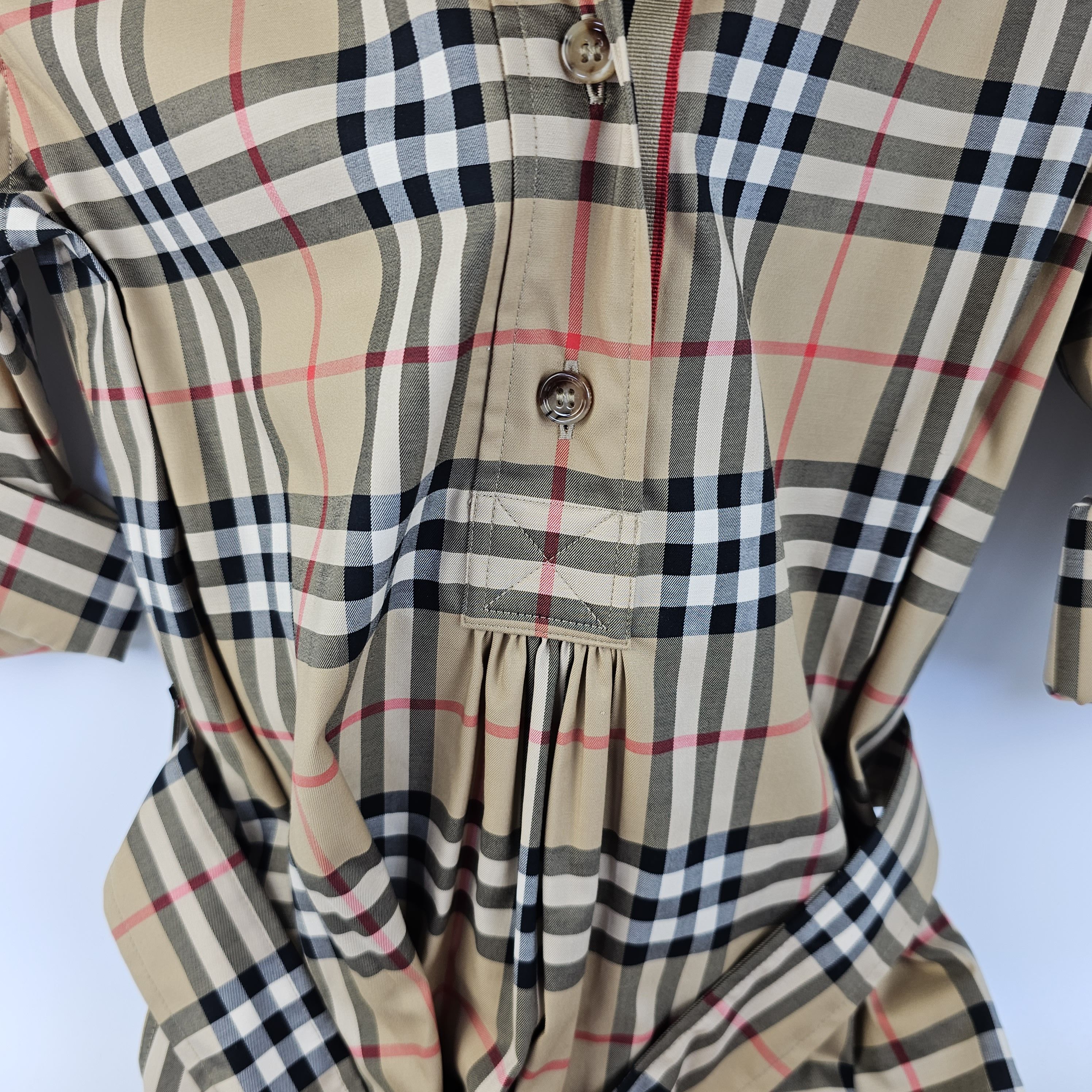 Burberry Burberry Giovanna Archive Beige Cotton Dress New 4 Grailed