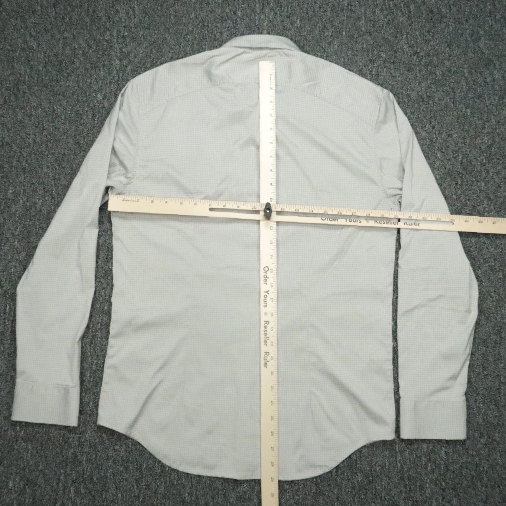 Vintage Ministry Of Supply Shirt Men Medium Gray Slim Performance Long Sleeve Ventilated Shirts Size US M / EU 48-50 / 2 - 6 Thumbnail