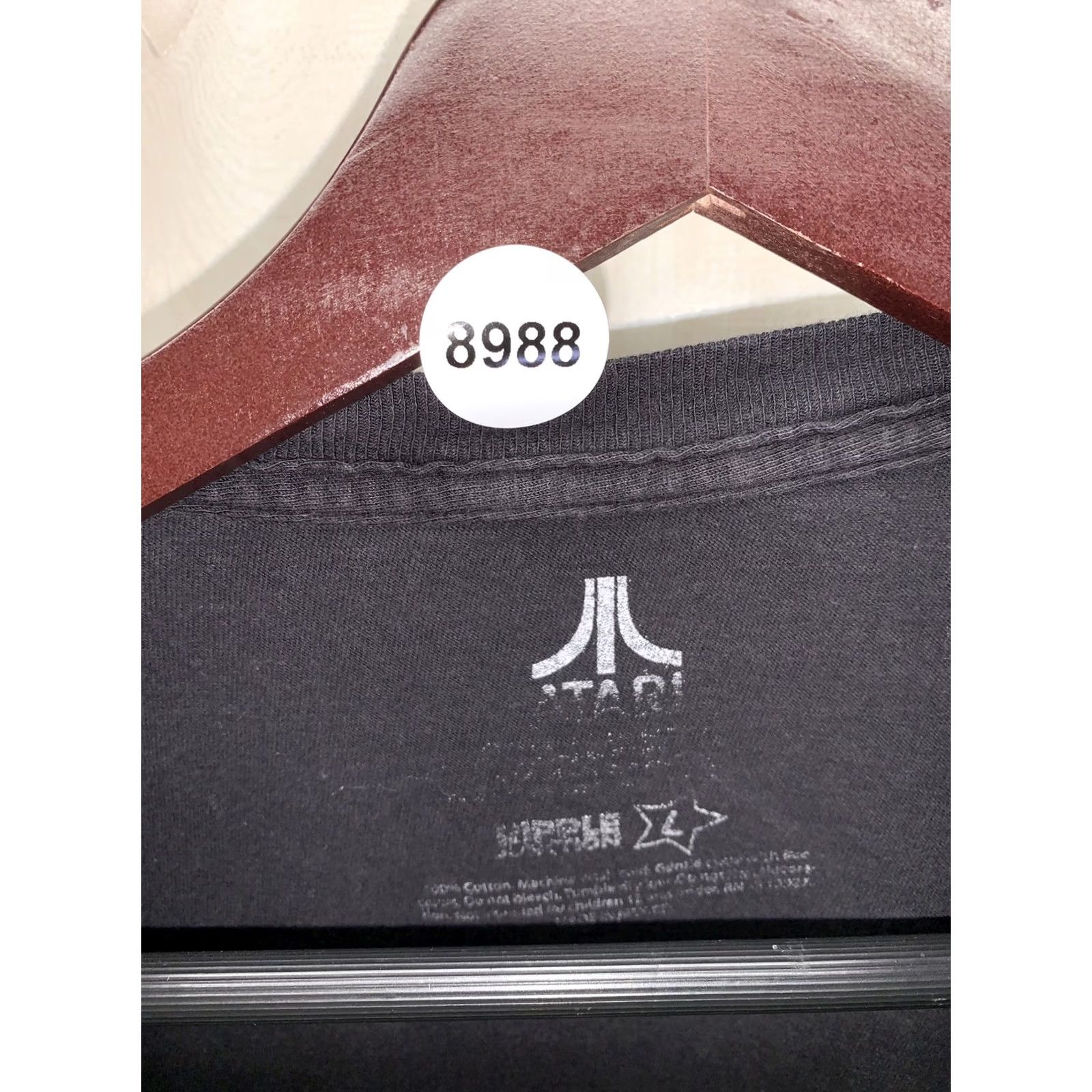 Vintage Atari Distressed Graphic T Shirt Unisex Adults Large-8988 Black Cotton Crew Neck Short Sleeve Retro 80s Graphics, Atari Brand, Men Women Boys Girls Size L / US 10 / IT 46 - 4 Thumbnail