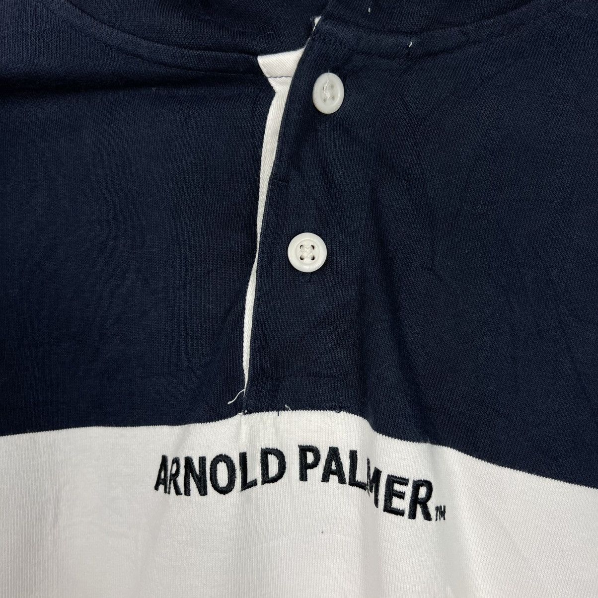 Japanese Brand ARNOLD PALMER Big Logo HalfButton Pullover Hoodie #4257-C194 Size US L / EU 52-54 / 3 - 10 Thumbnail