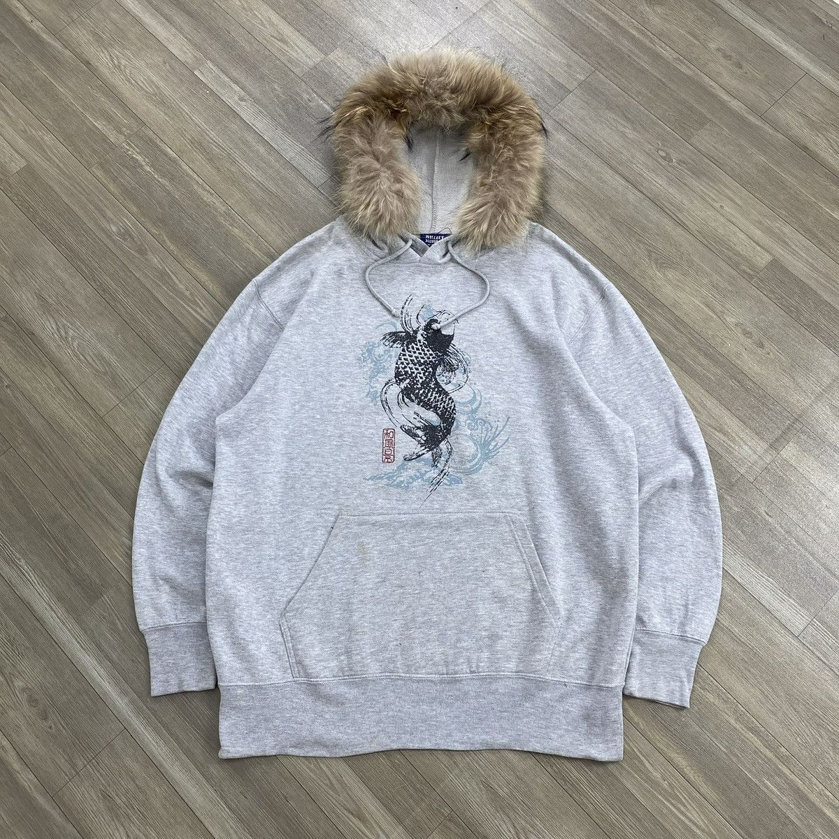 Japanese Brand 2000s Bullet Noise Koi Sukajan Y2K LGB StyleFur Hoodie Size US L / EU 52-54 / 3 - 1 Thumbnail